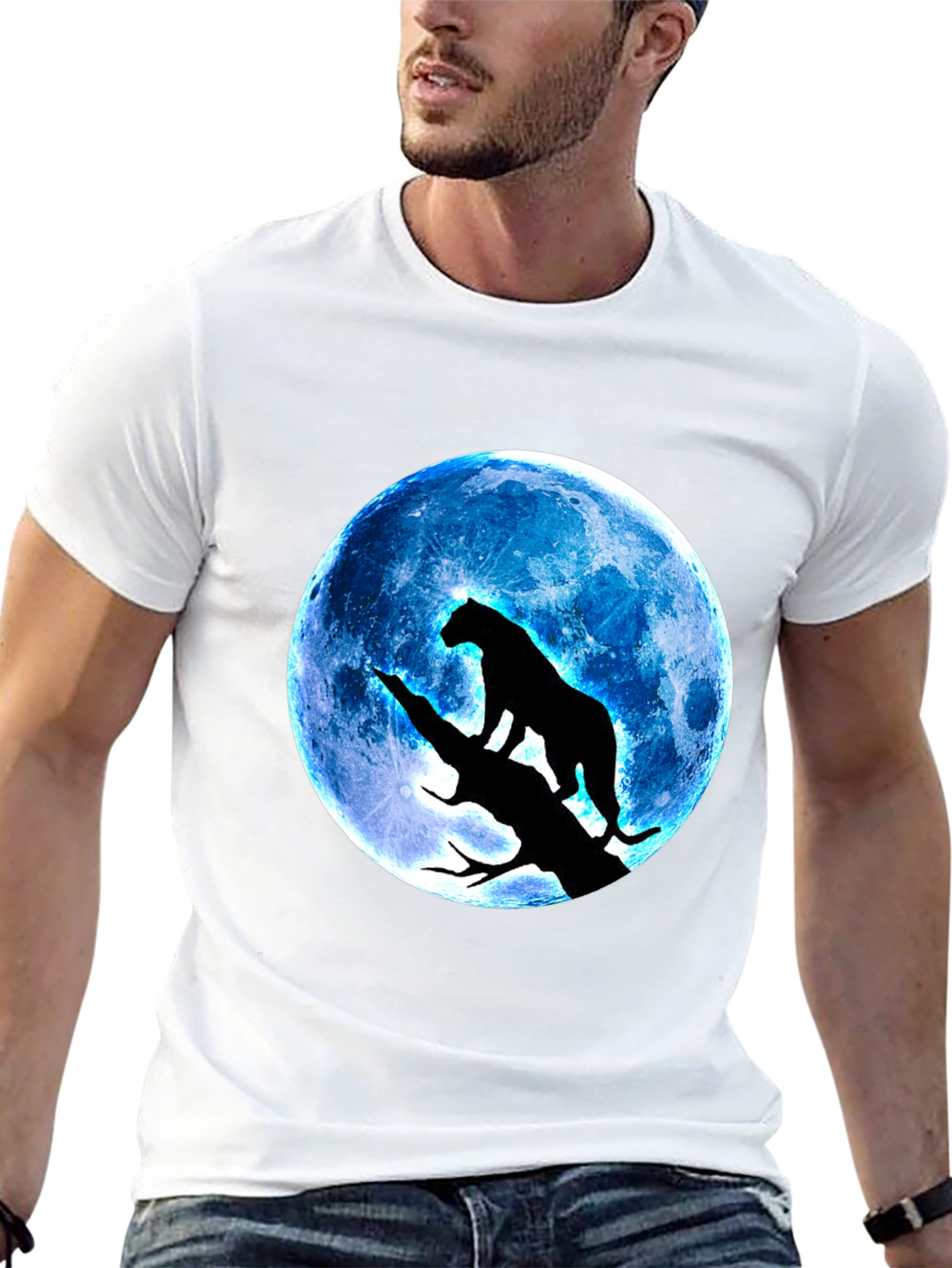 Black Panther Moon Mens Graphic Tee