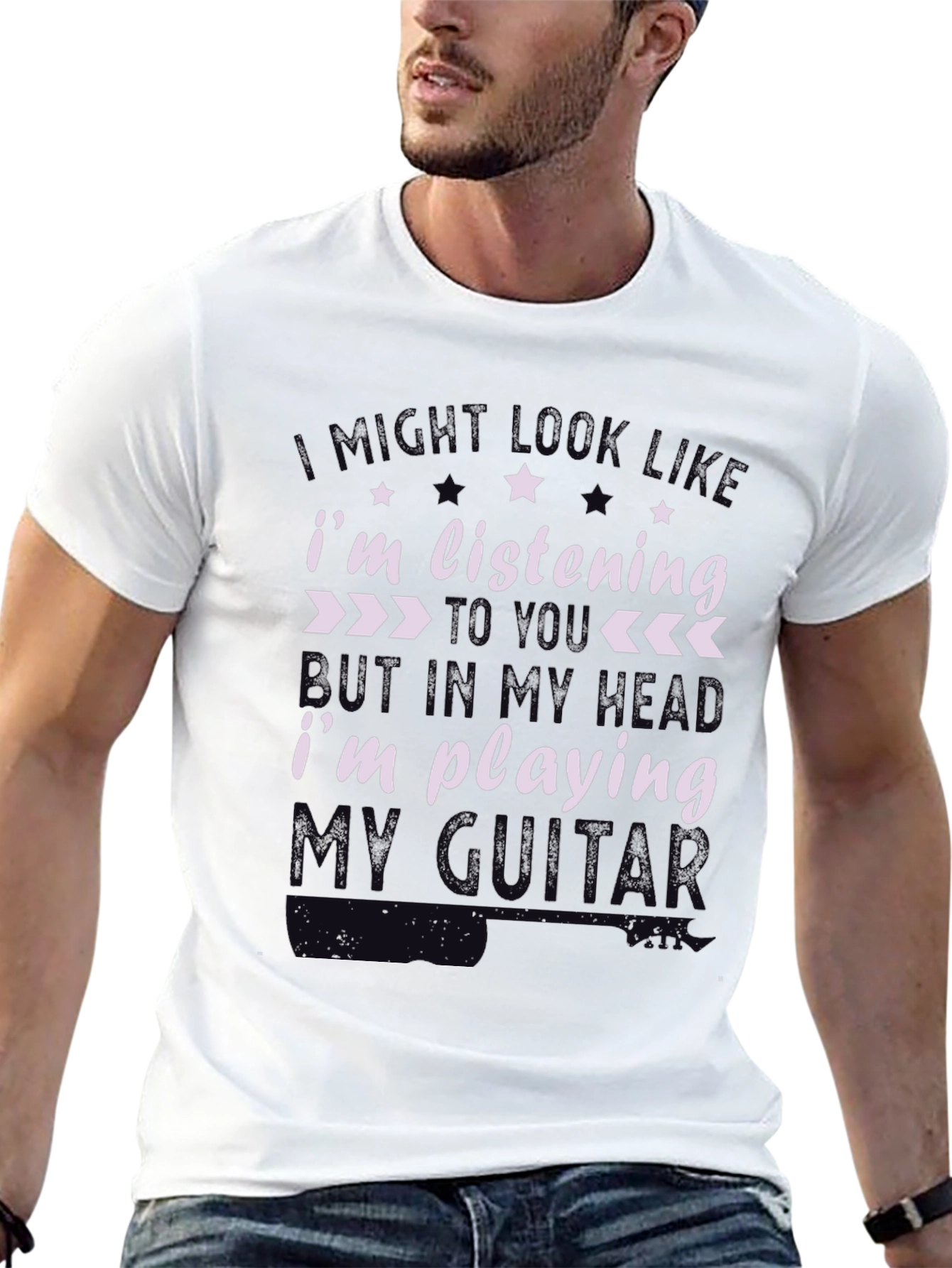 Musician T-Shirt: Im Playing My Guitar