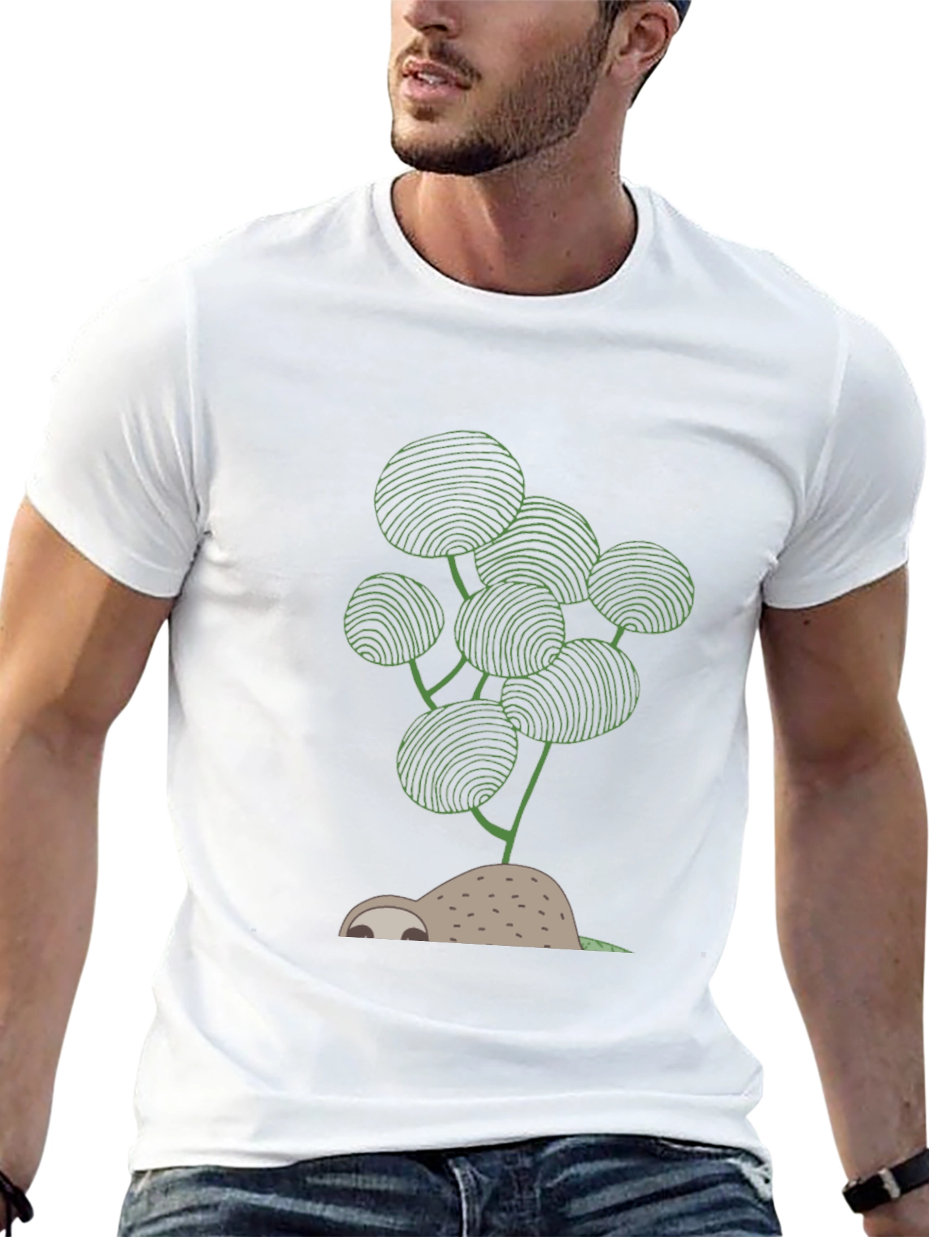 Sloth and Plant Graphic Tee