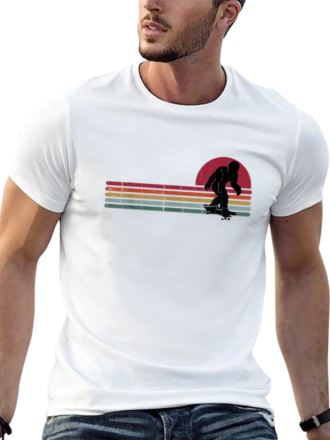Retro Bigfoot Skateboarding T-Shirt
