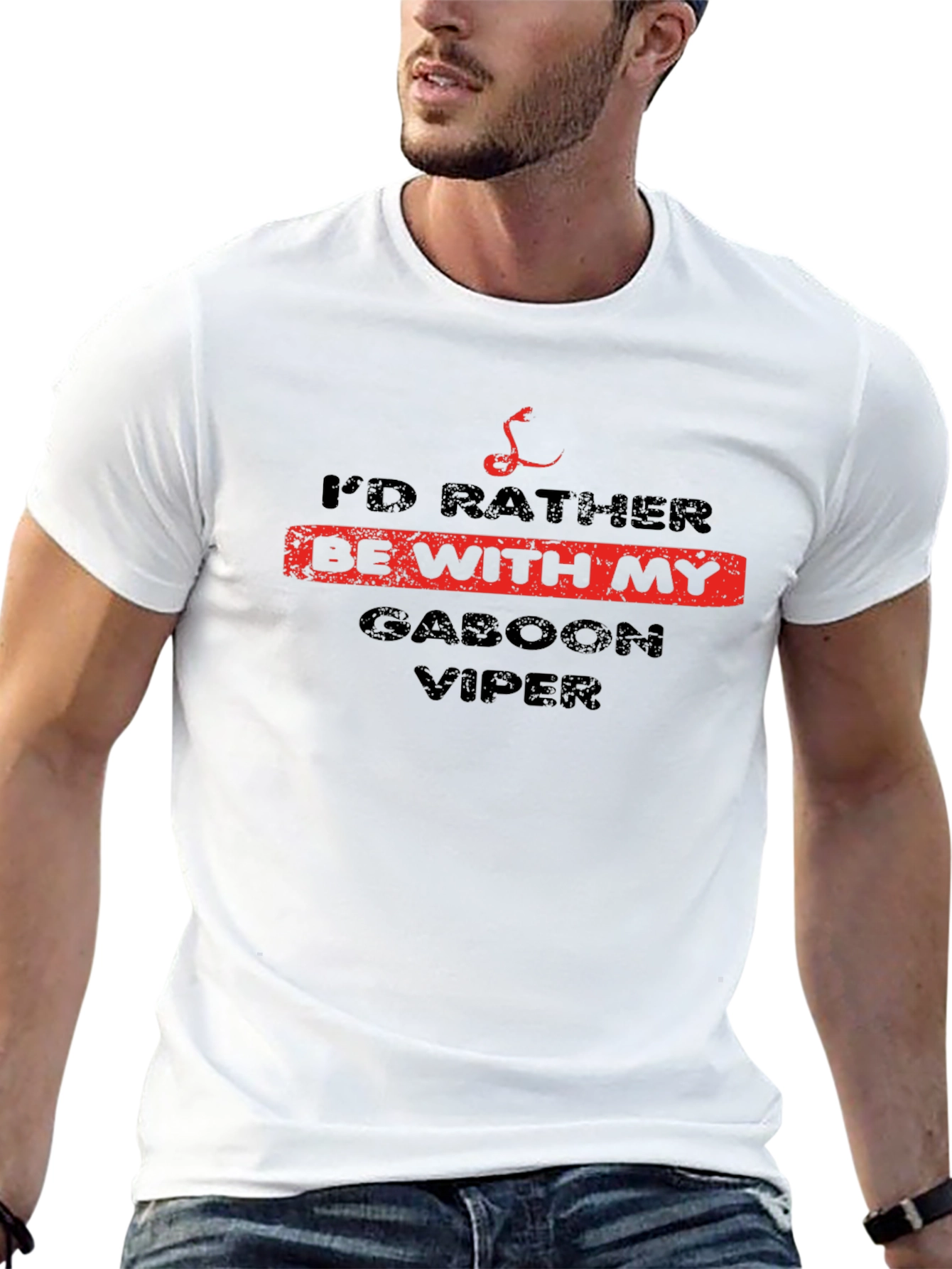 Id Rather Be With My Gaboon Viper T-Shirt