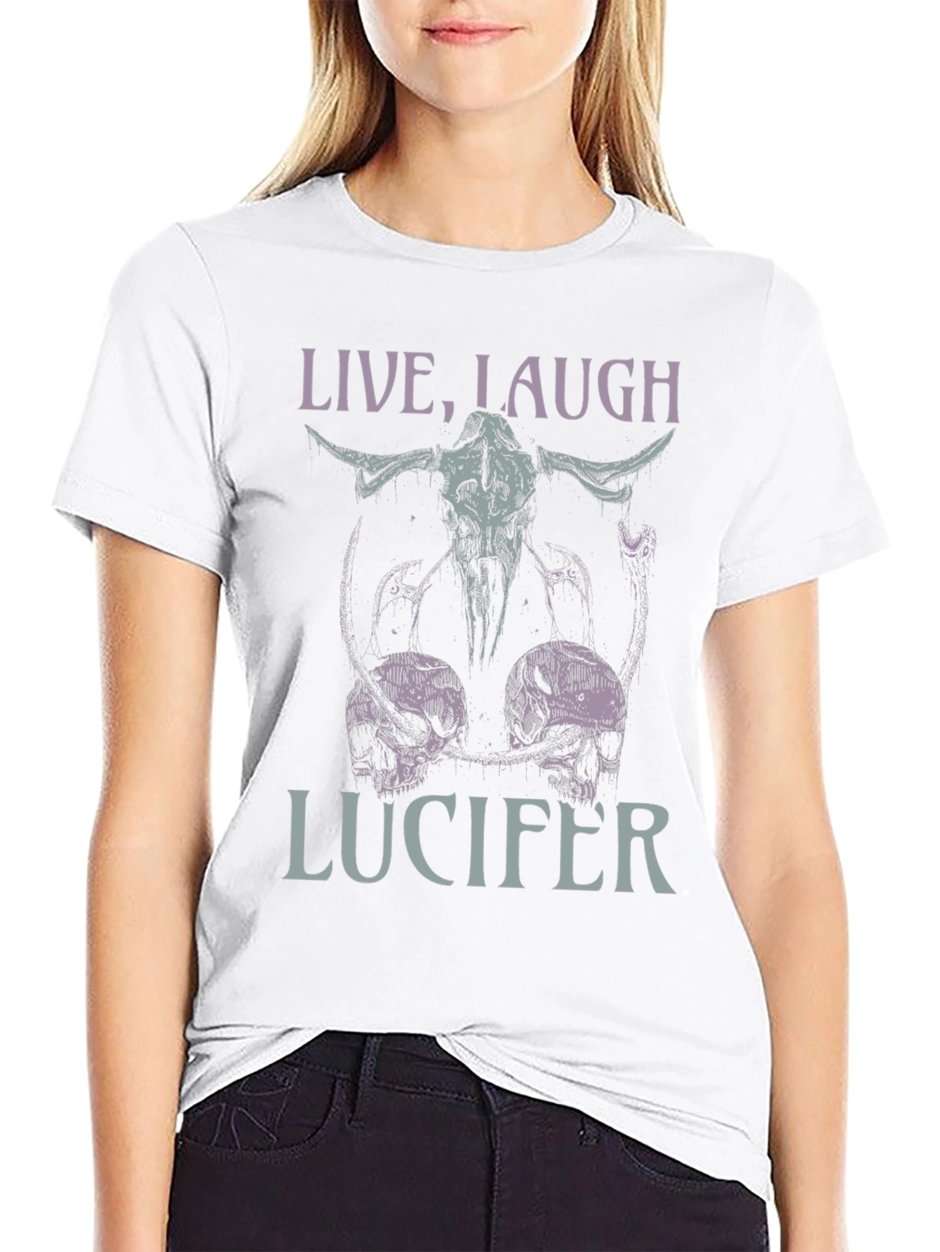 Live Laugh Lucifer Graphic Tee - Black