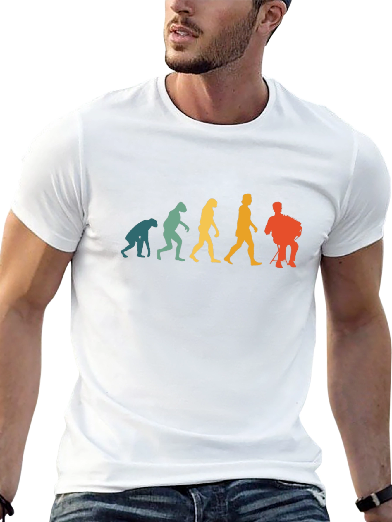 Evolution Accordion Player Graphic Tee