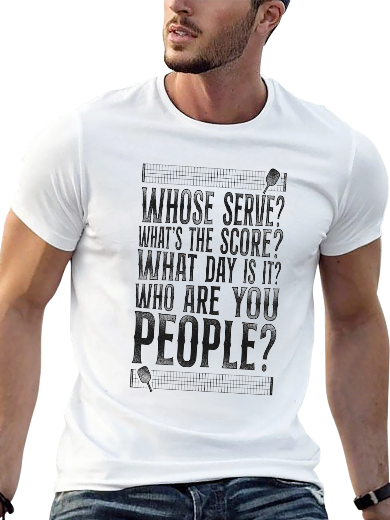 Funny Question T-Shirt - Mens Black Cotton Tee