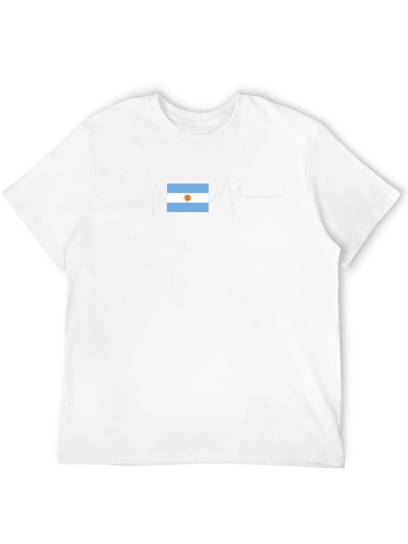 Argentina Flag Heartbeat T-Shirt