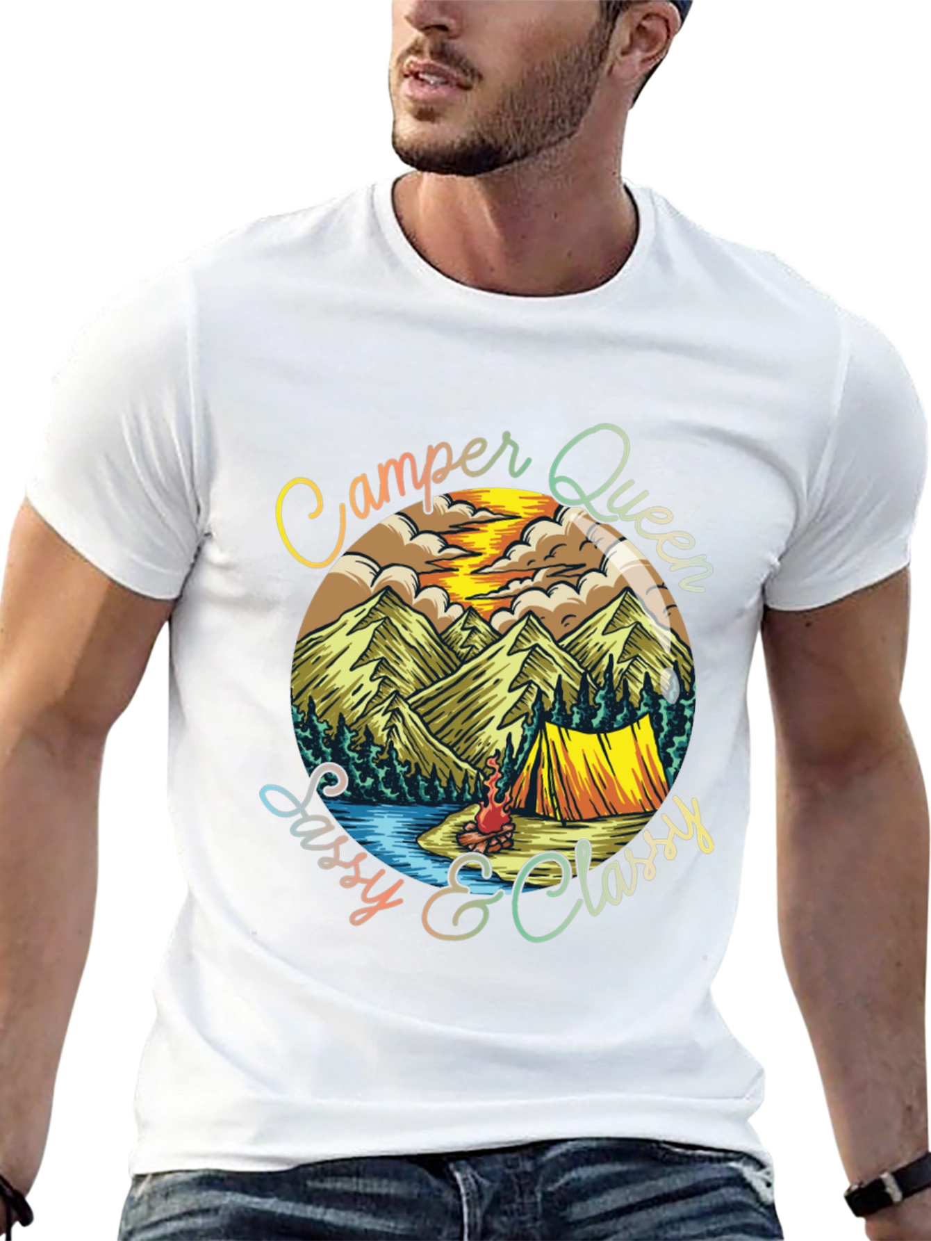 Camper Queen Sassy & Classy Graphic Tee