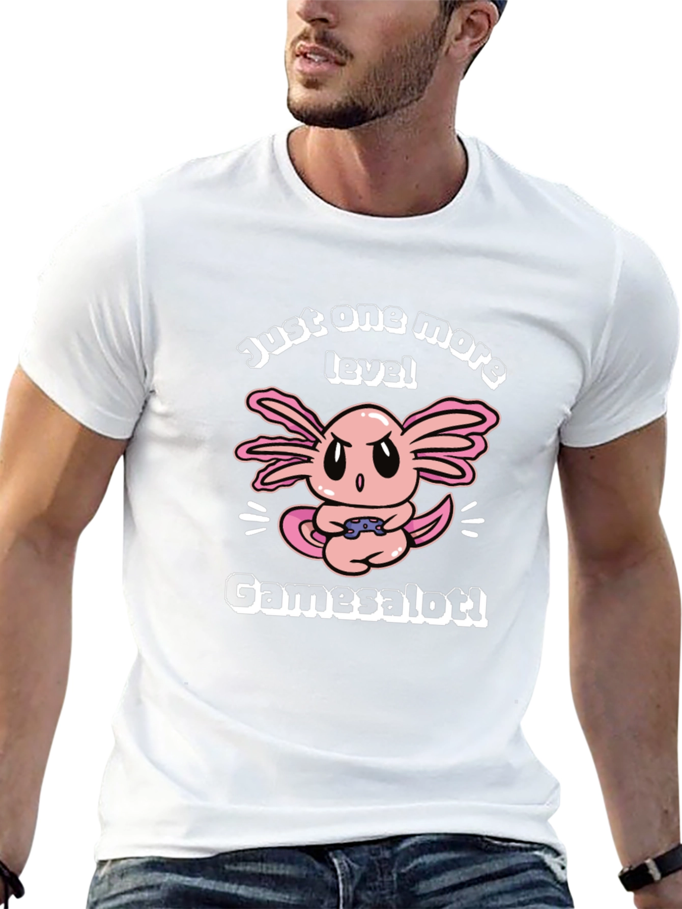 Gamer Axolotl T-Shirt - Just One More Level
