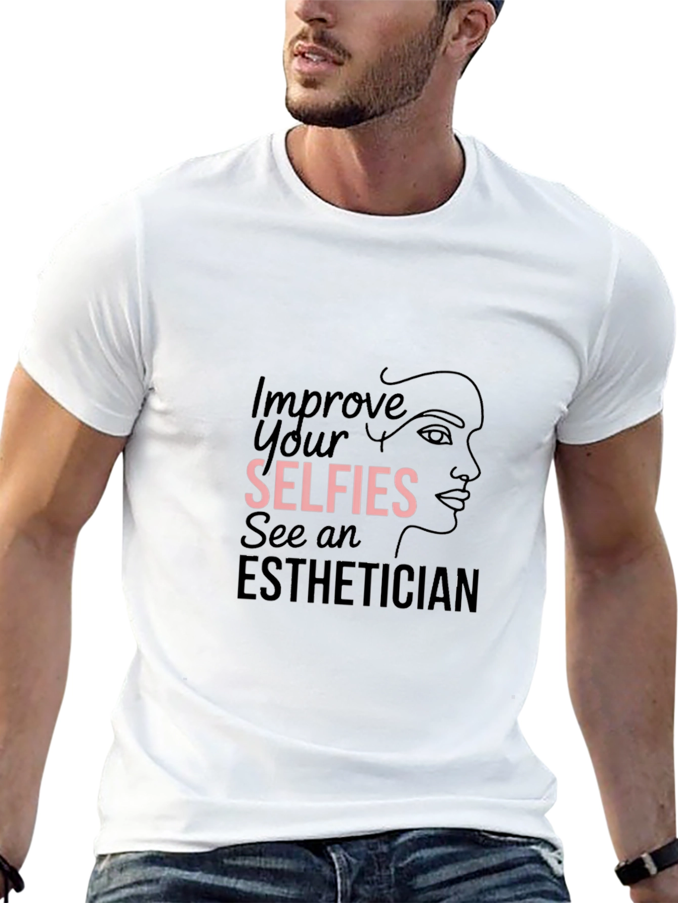 Improve Selfies Esthetician Black Graphic Tee