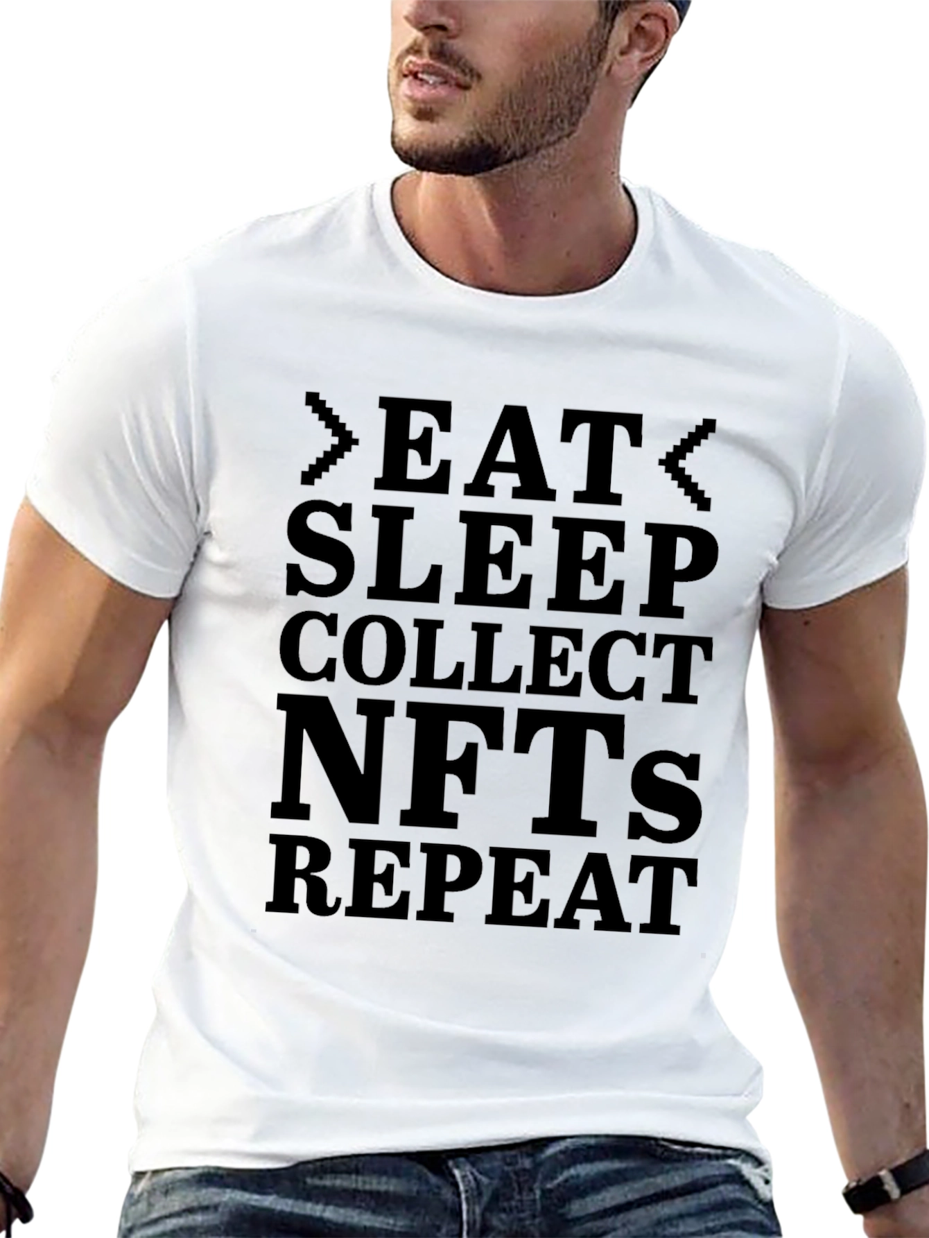 Eat Sleep Collect NFTs Repeat Black T-Shirt