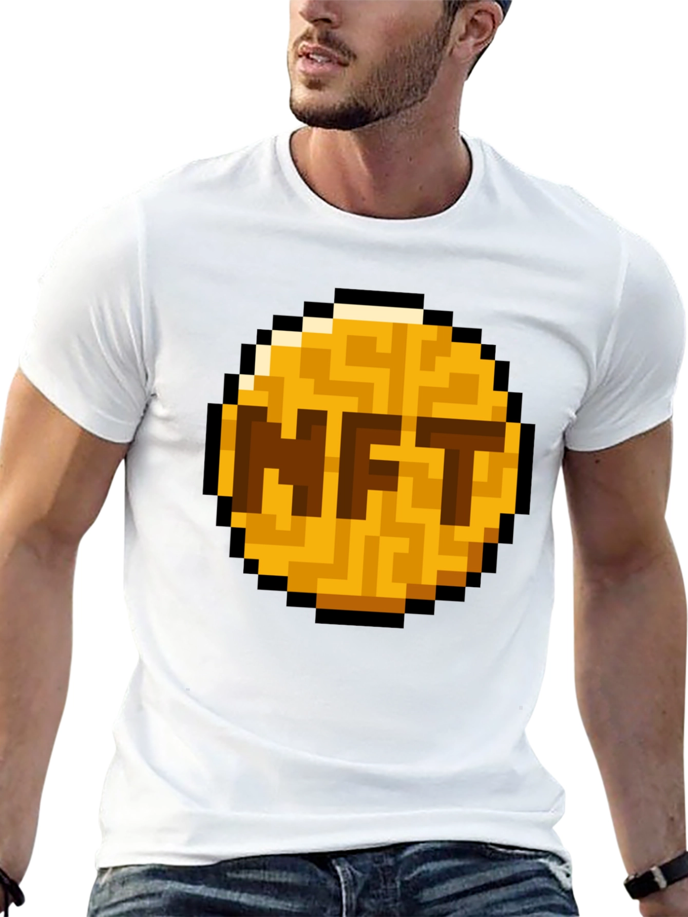 Pixelated NFT Token Graphic T-Shirt