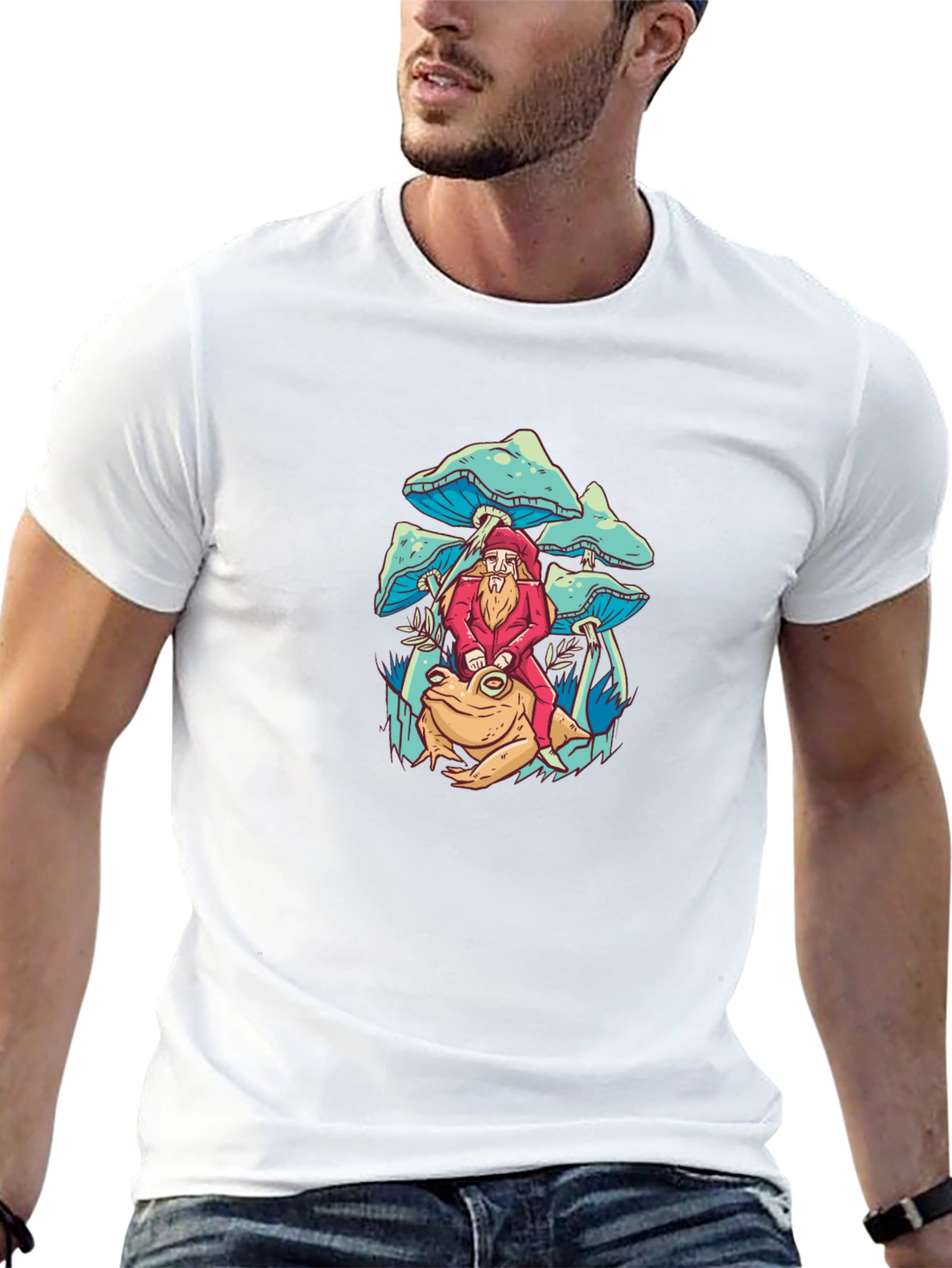 Mushroom Frog T-Shirt - Whimsical Design