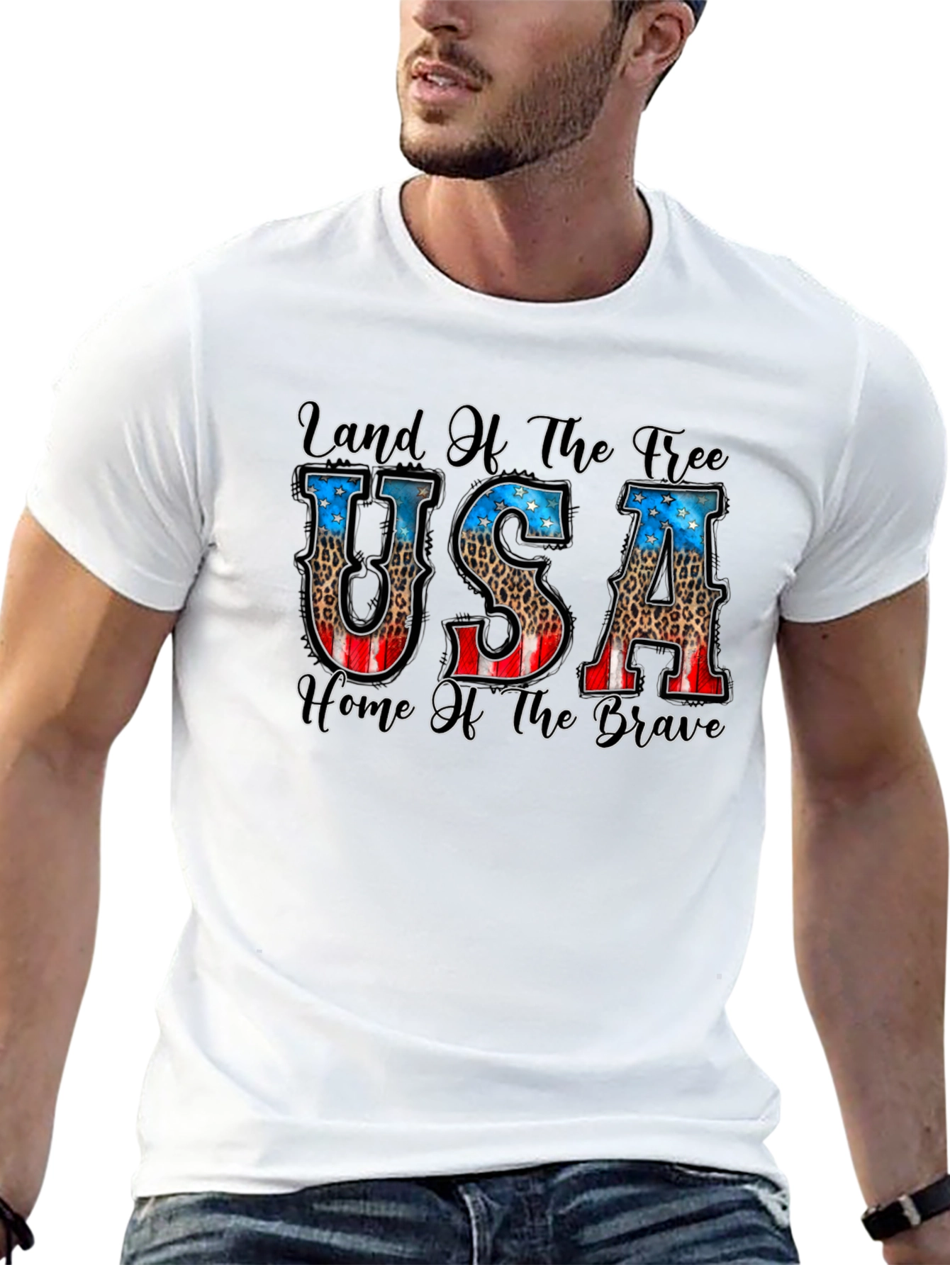 USA Land of the Free Graphic Tee