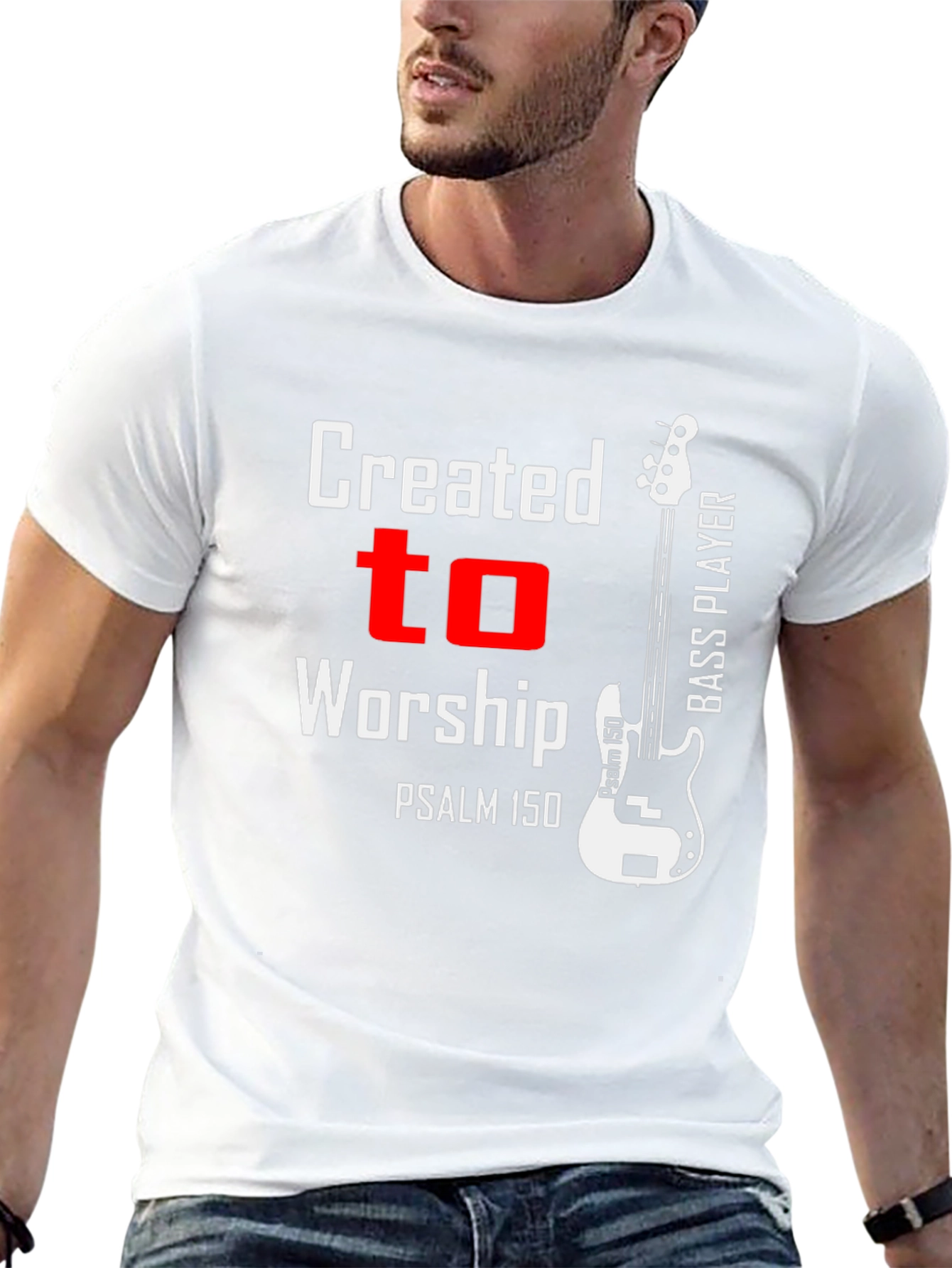 Created to Worship Bass Player Graphic Tee