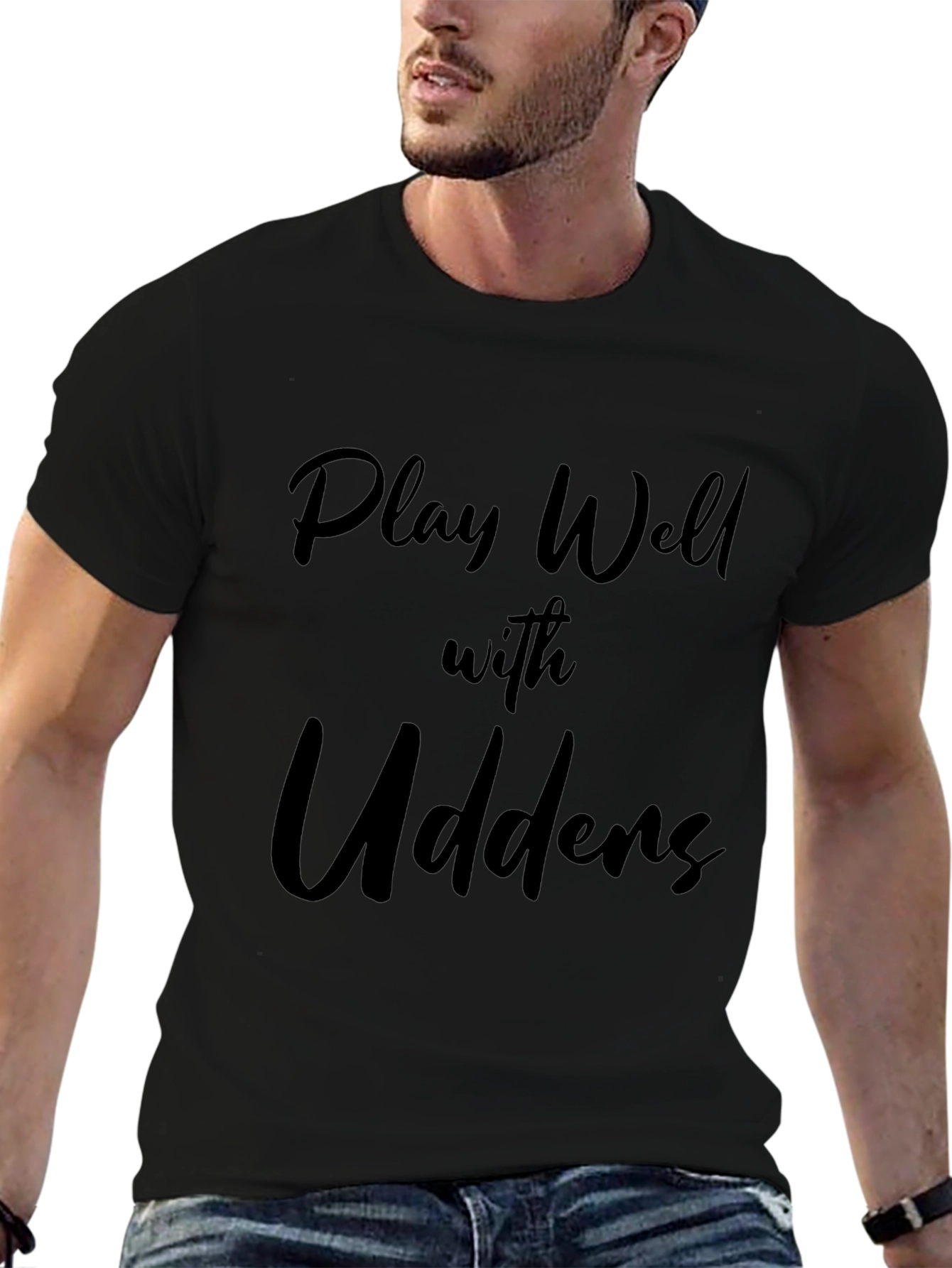 Play Well with Udders Black T-Shirt