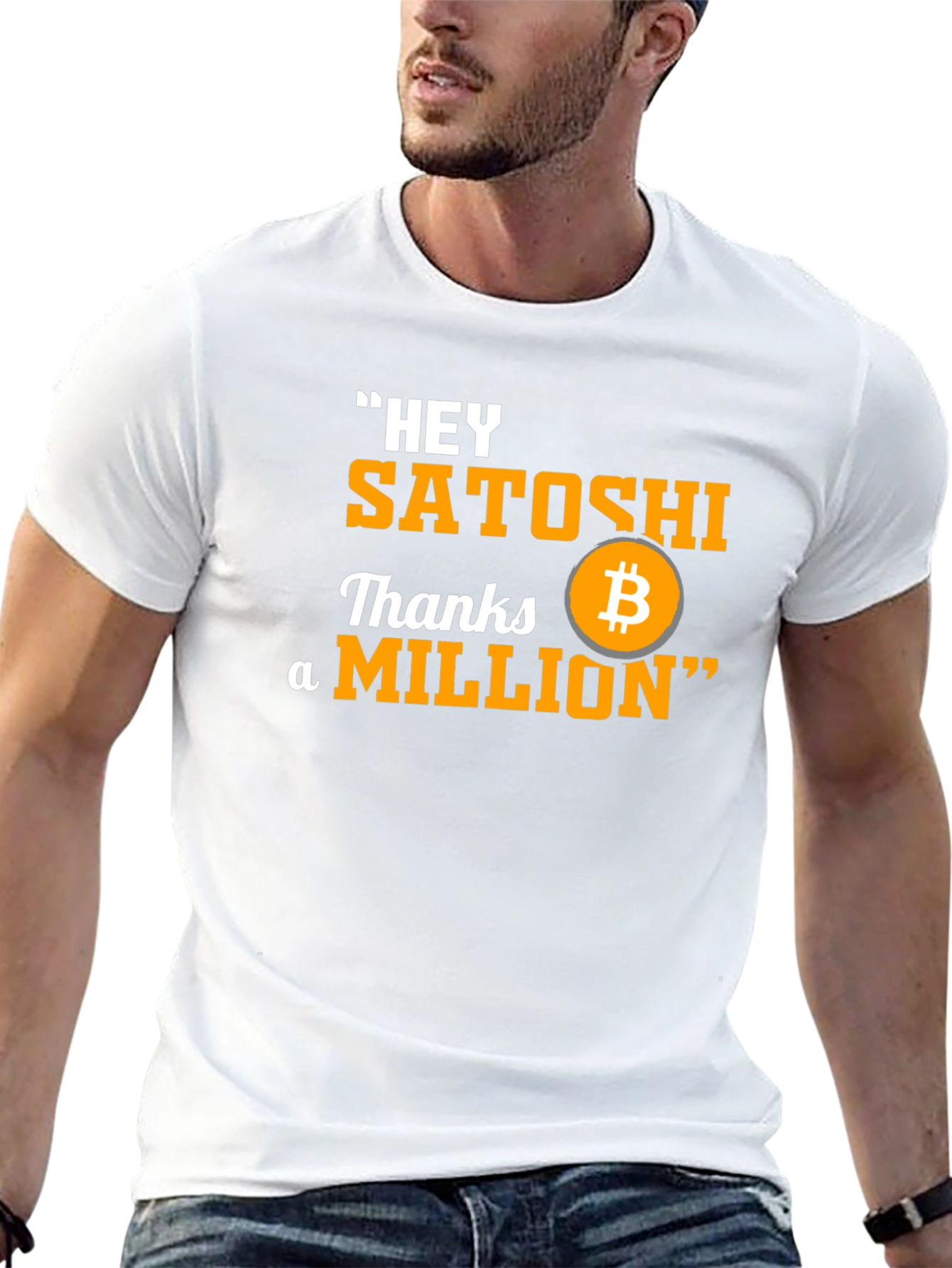 Bitcoin Hey Satoshi Graphic T-Shirt