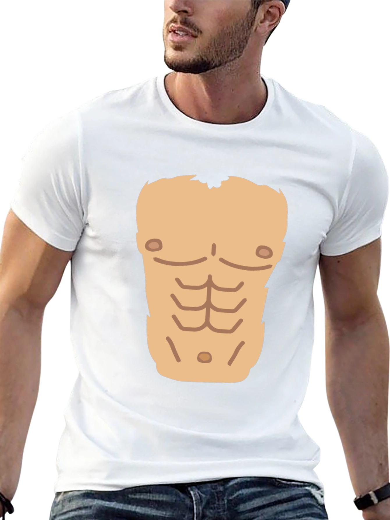 Funny Six Pack Abs T-Shirt - Novelty Graphic Tee