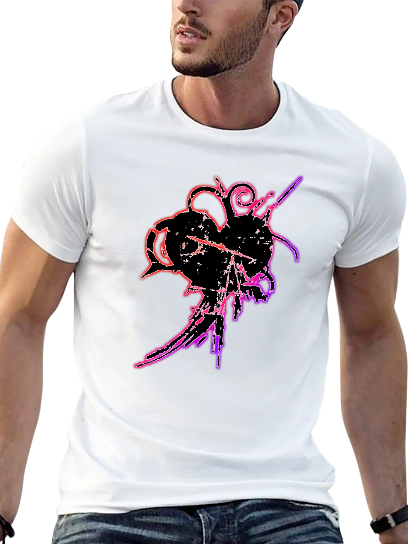 Grunge Heart T-Shirt - Edgy Graphic Tee