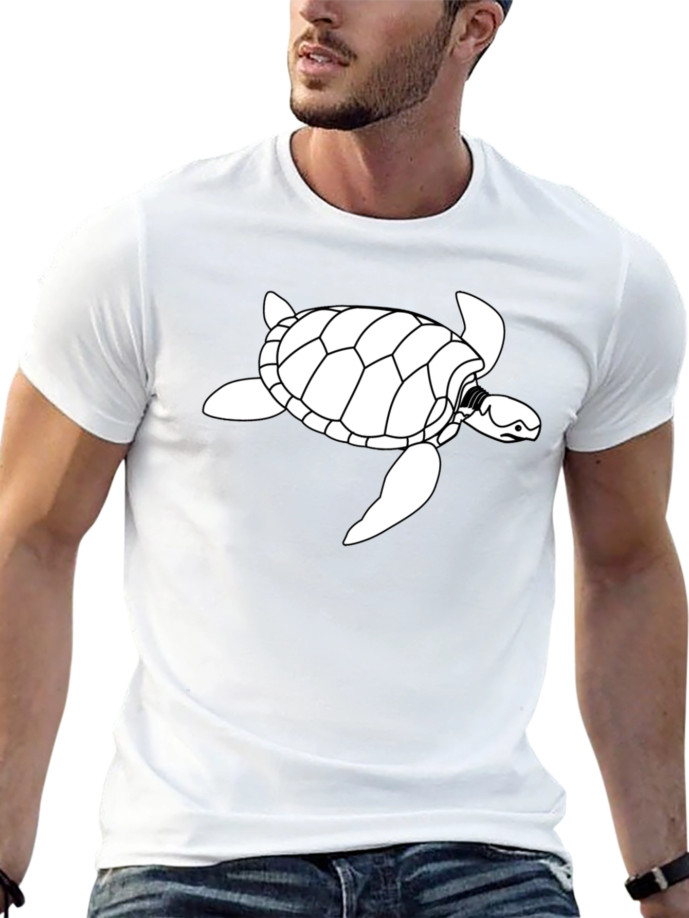 Black Turtle Graphic Tee - Relaxed Fit Casual Shirt