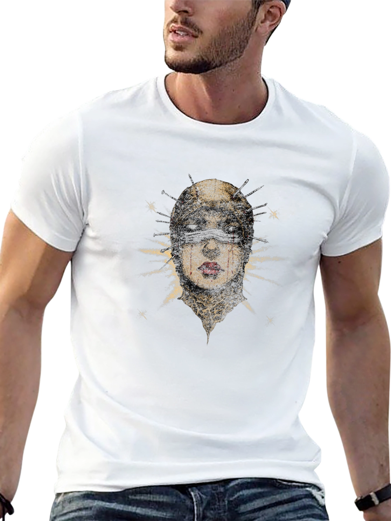 Mystic Portrait Graphic Tee - Unique Design