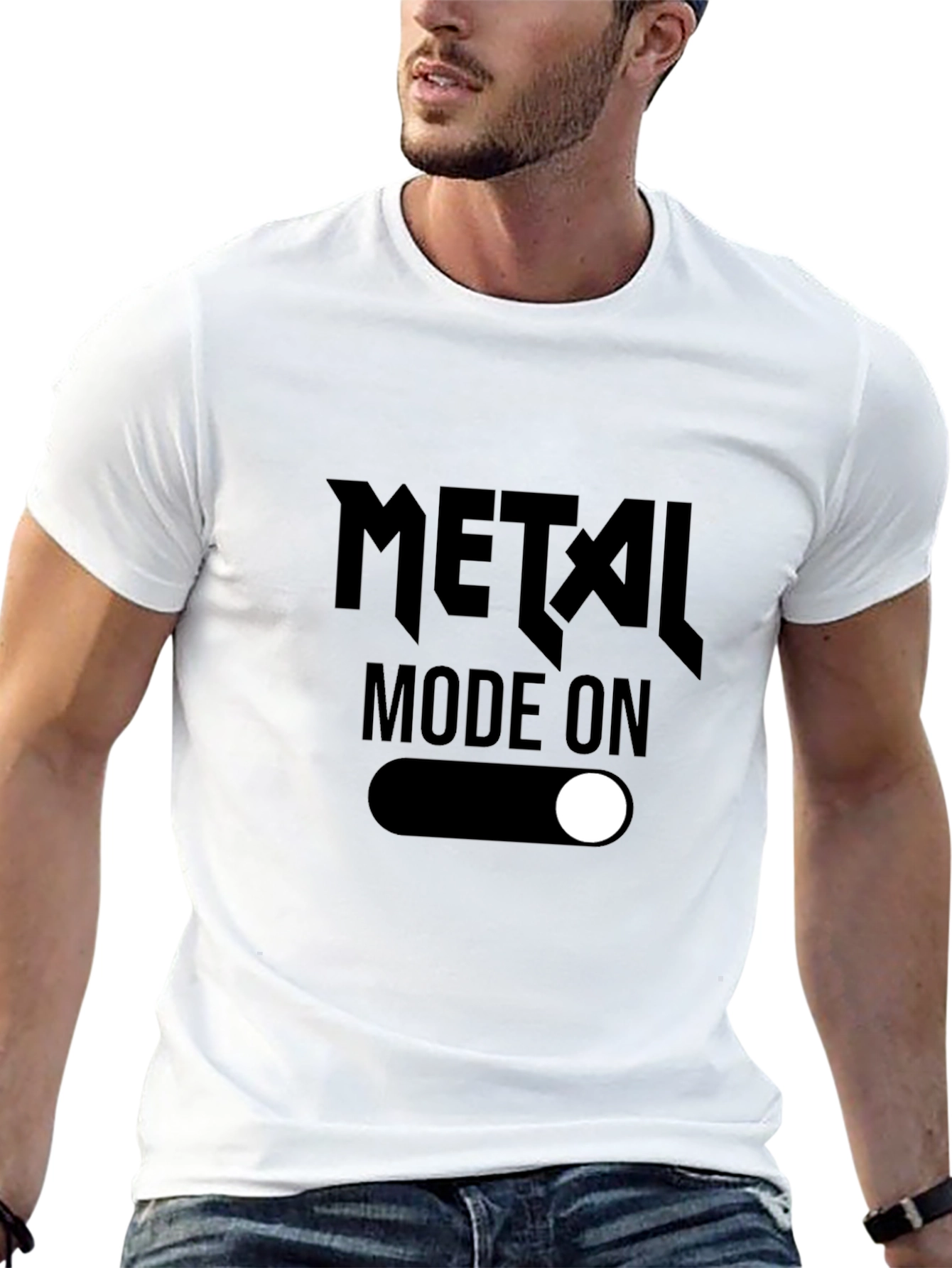 Metal Mode On Graphic Tee - Rock Music Shirt