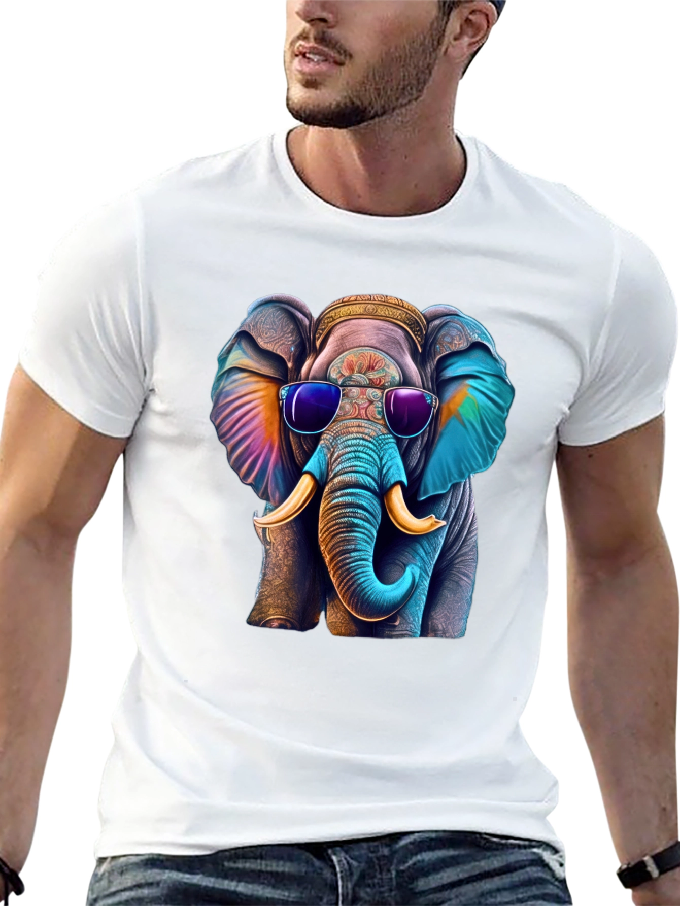 Cool Elephant Graphic Tee - Unique Design