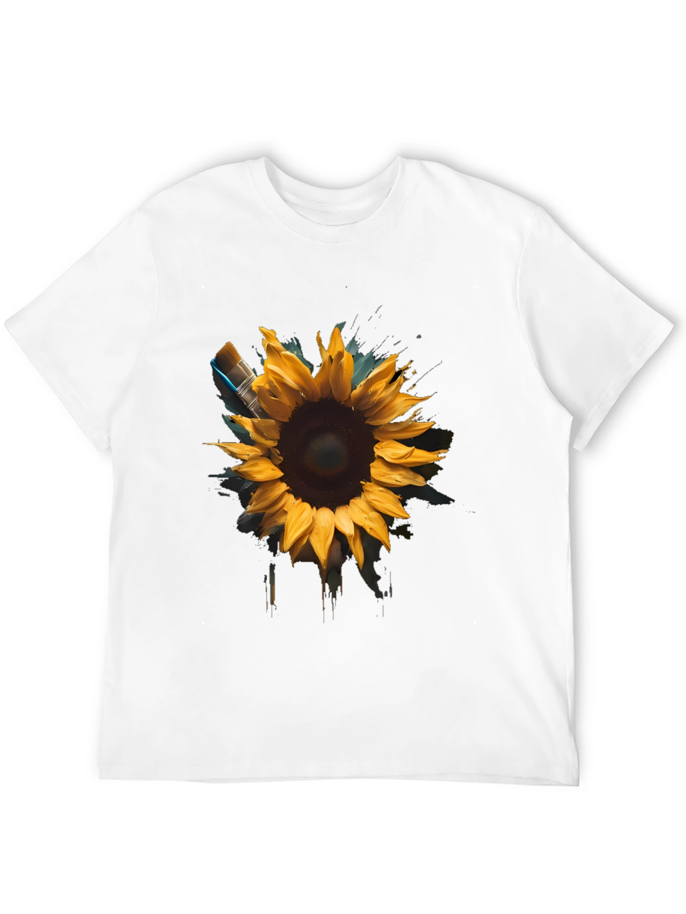 Sunflower Paintbrush Graphic Tee