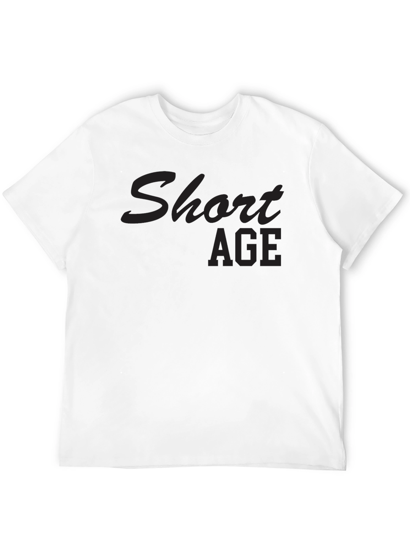 Short Age Black T-Shirt