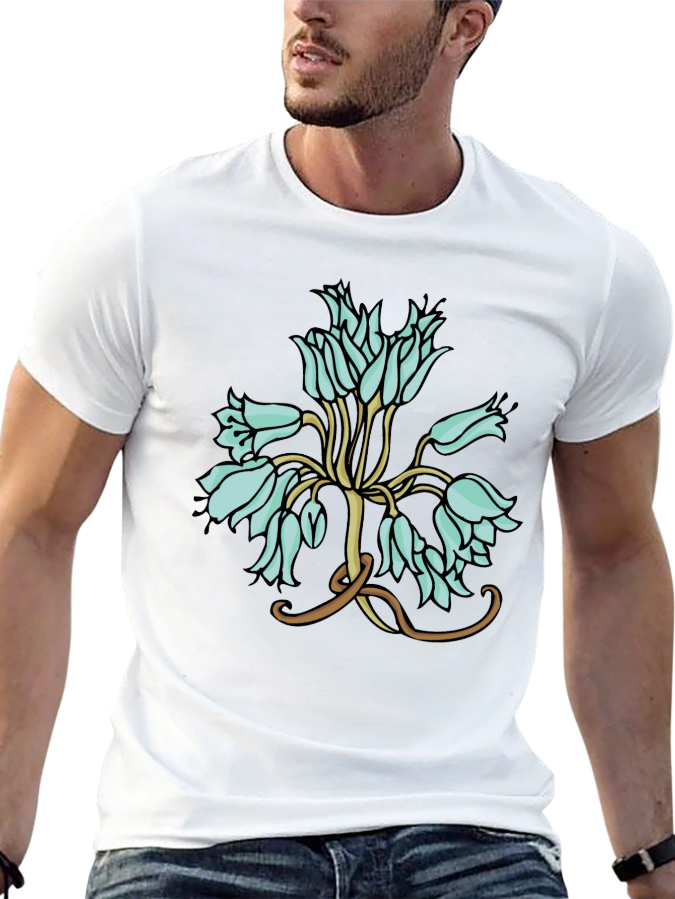 Floral T-Shirt - Artistic Flower Design