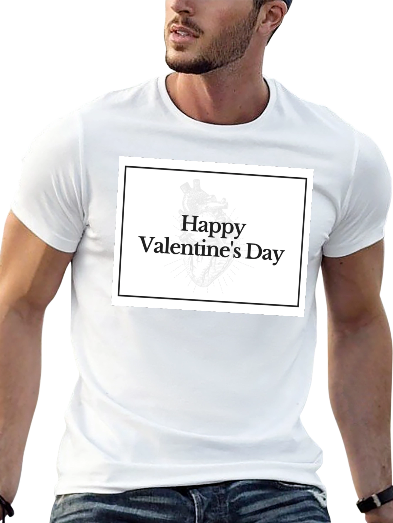 Happy Valentines Day T-Shirt - Black
