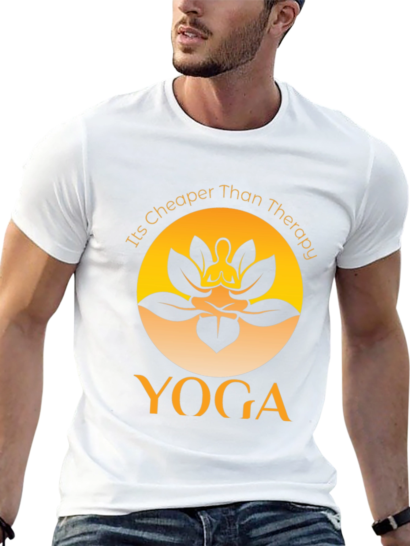 Yoga Cheaper Than Therapy Black Graphic Tee