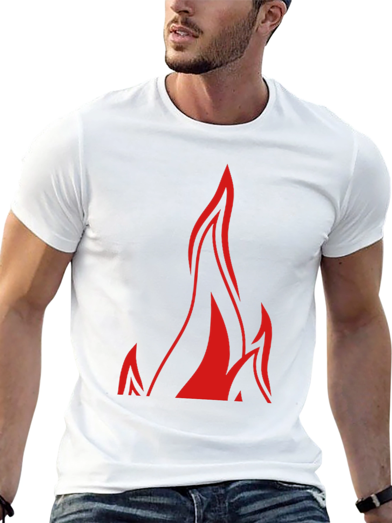 Flame Graphic Black T-Shirt