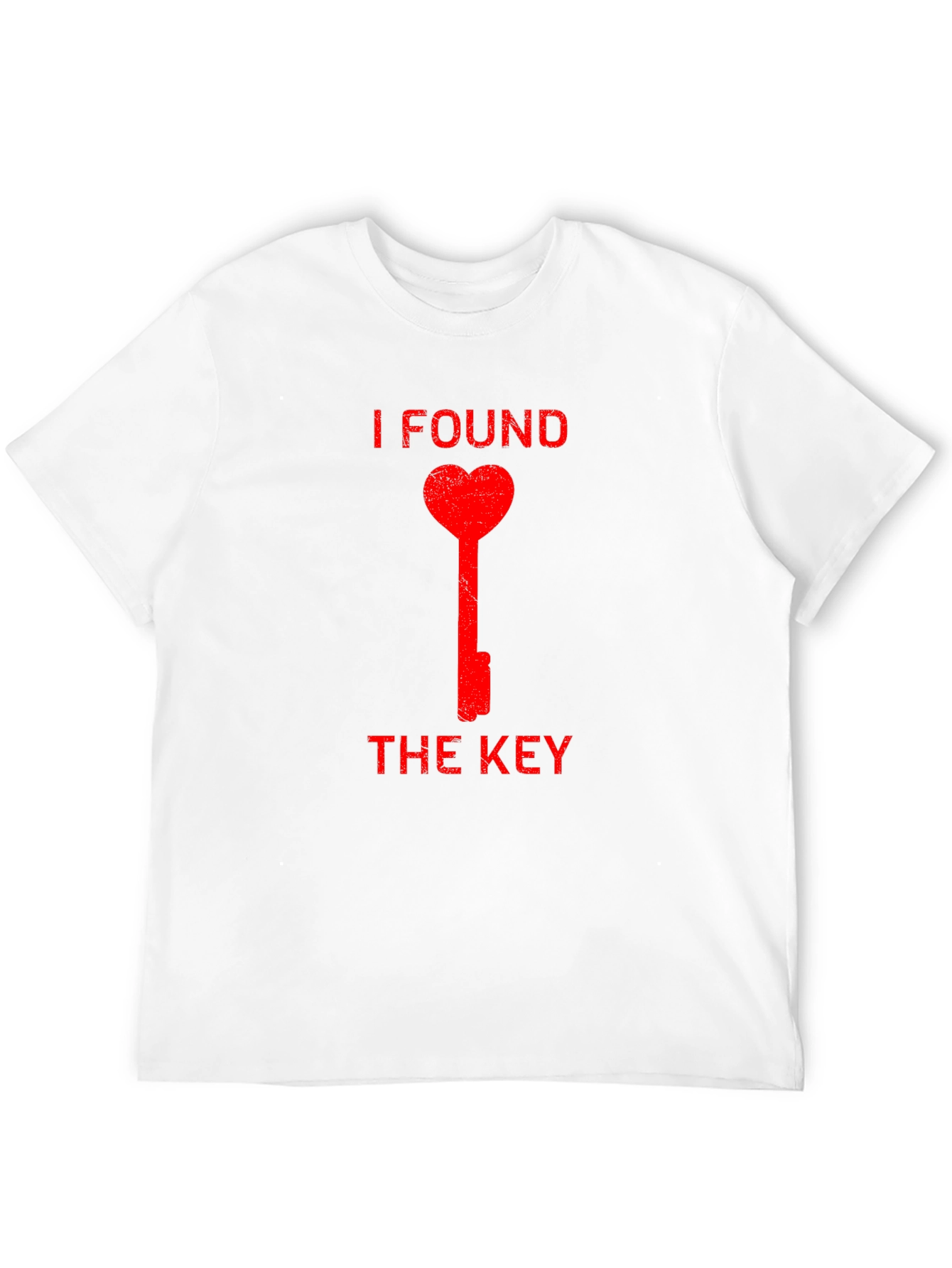 I Found the Key Heart Graphic Black T-Shirt