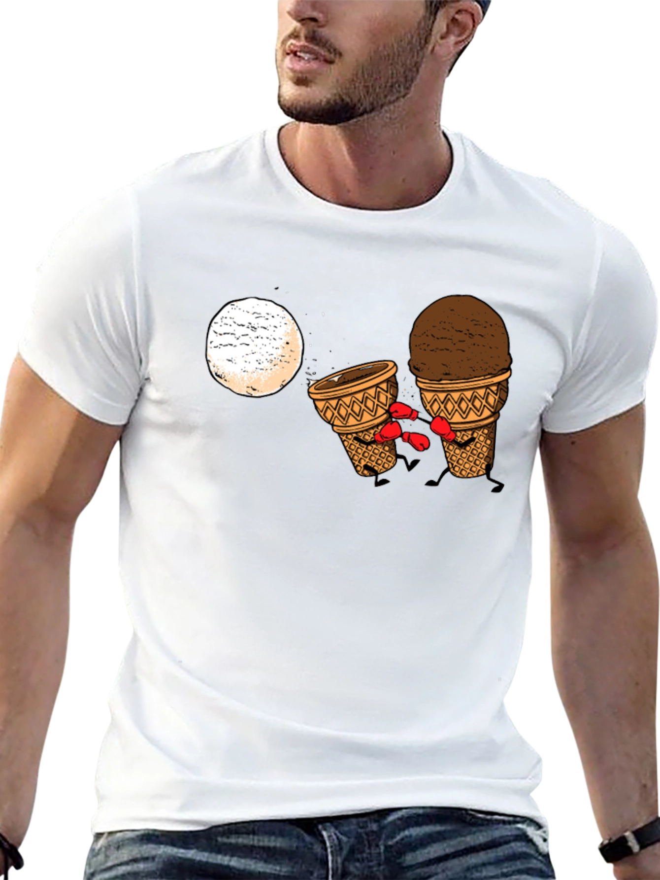 Boxing Ice Cream Cone Graphic Tee