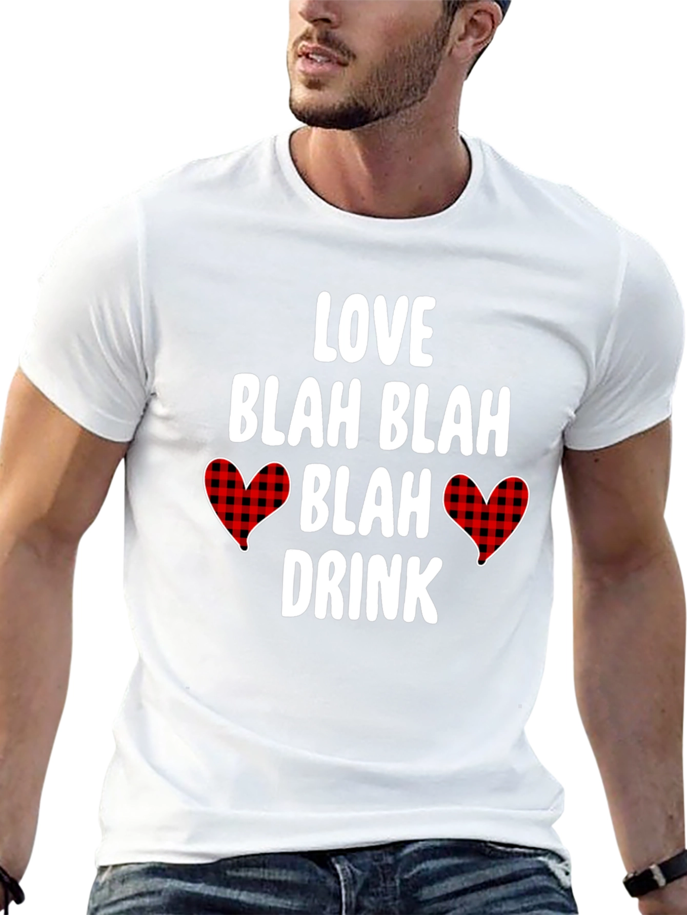 Love Blah Blah Valentines Graphic Tee