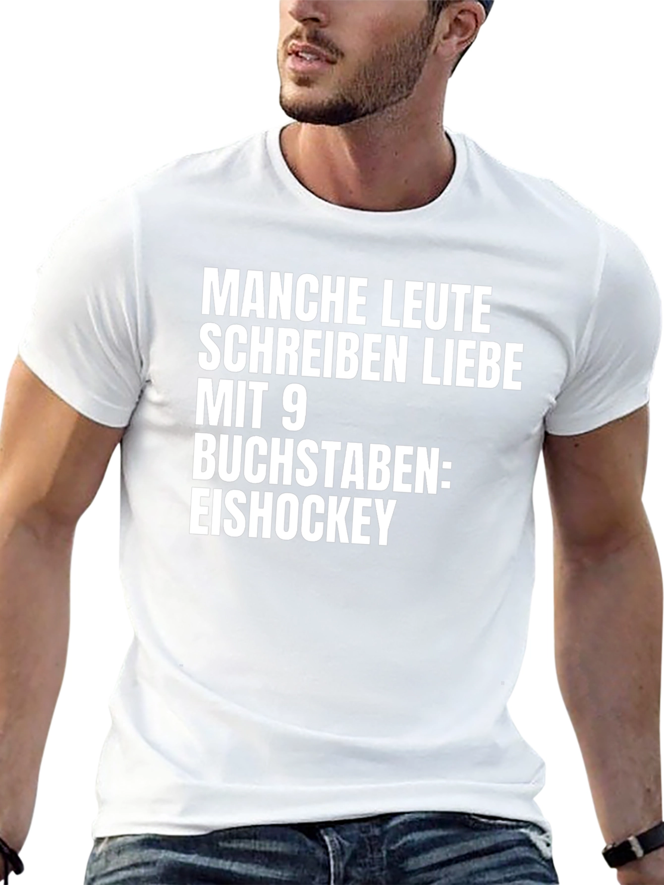Eishockey T-Shirt: Manche Leute Schreiben Liebe Mit 9 Buchstaben