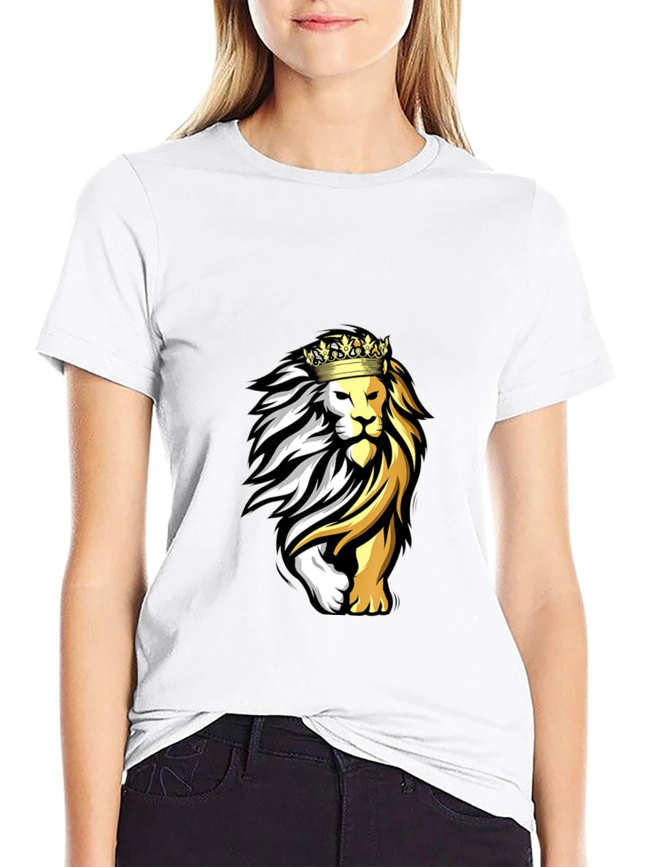 Lion Crown Graphic Black T-Shirt