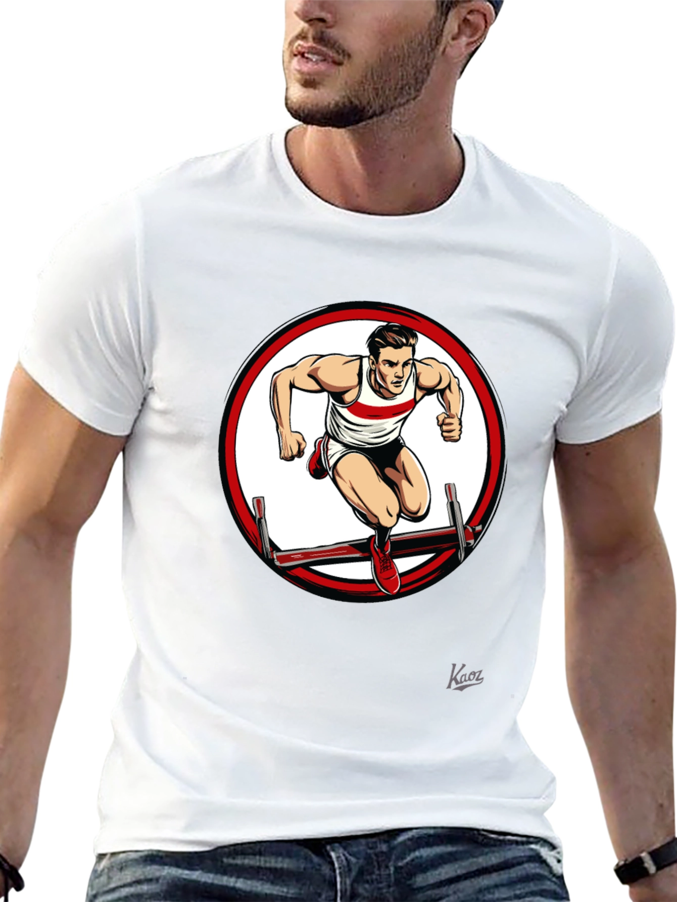 Athletic Hurdler Graphic T-Shirt