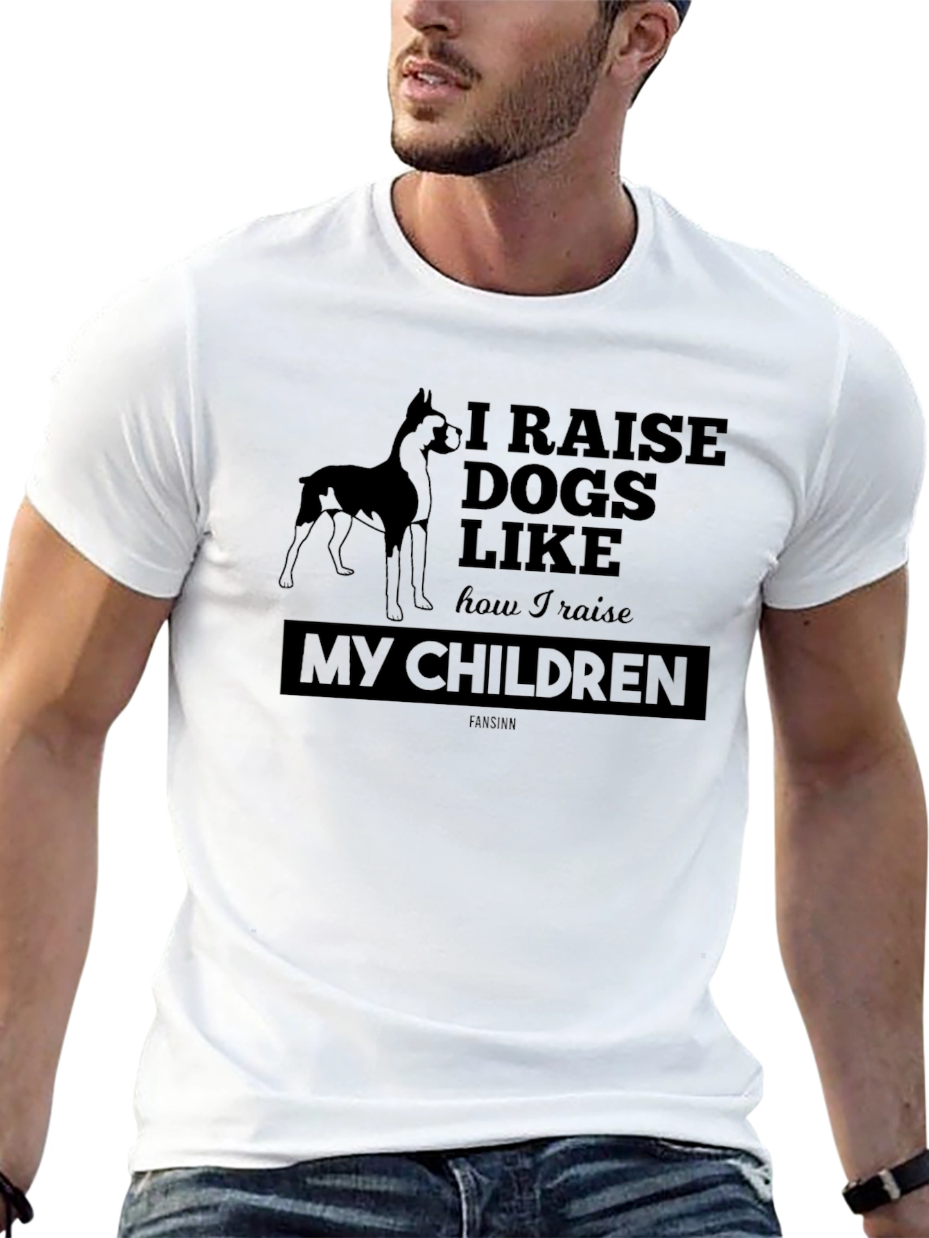 I Raise Dogs Like My Children Graphic Tee