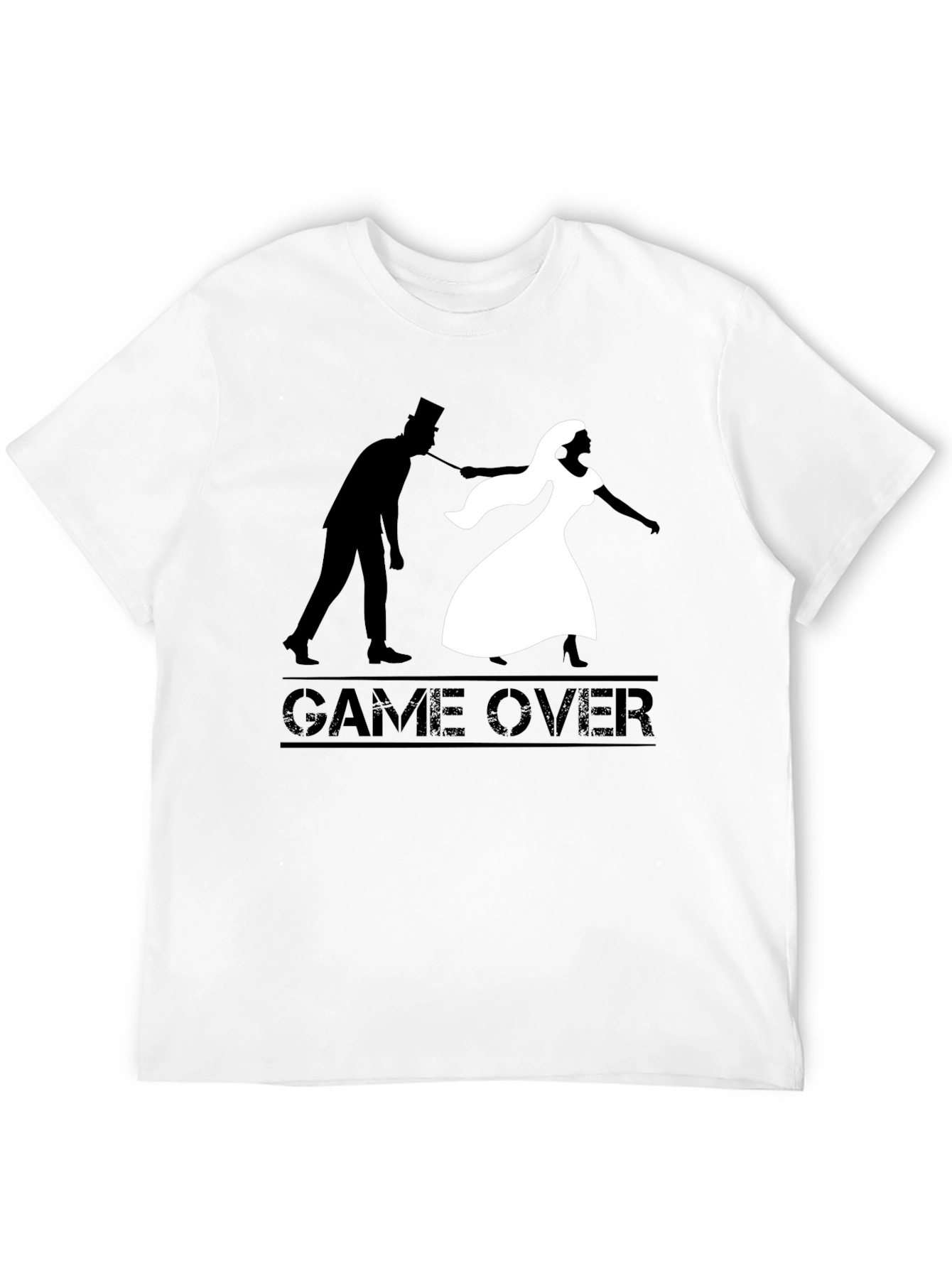 Game Over T-Shirt - Groom and Bride Silhouette