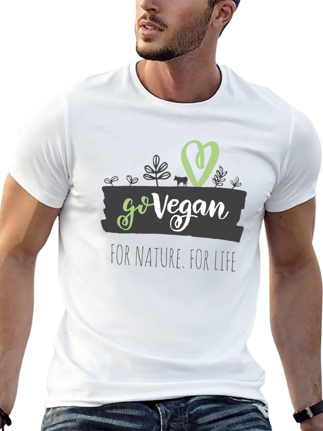 Go Vegan Graphic Tee - Nature & Life