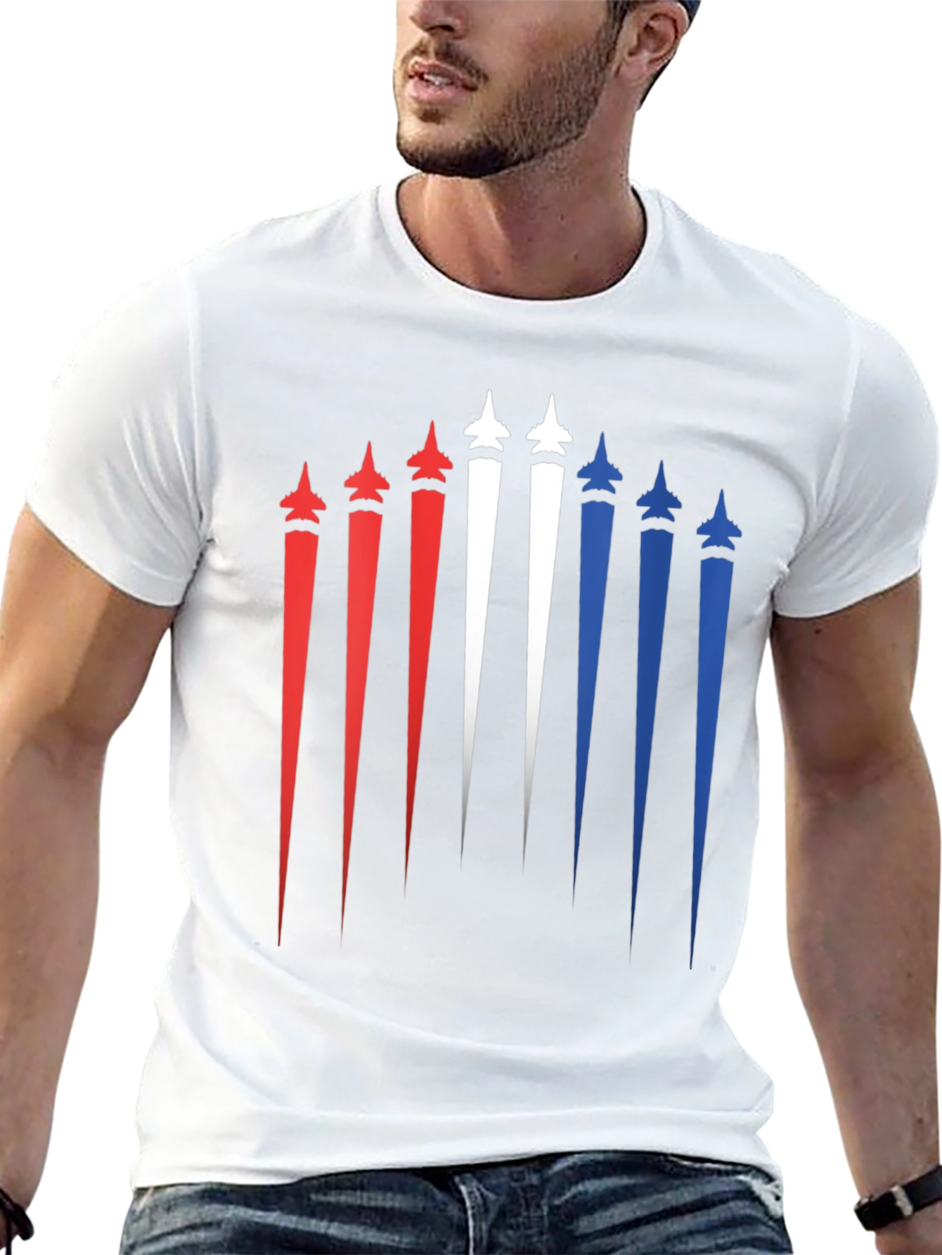 Patriotic Jet Stream Graphic Tee