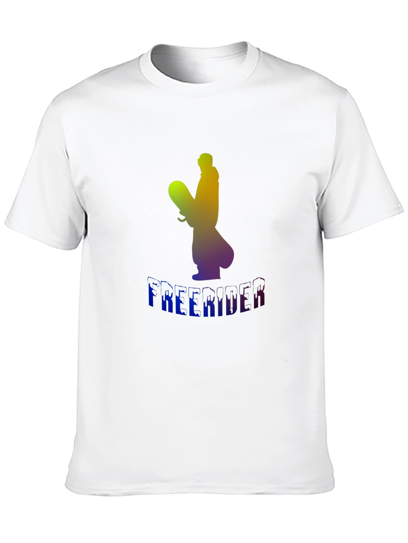 Freerider Snowboarder Gradient Graphic T-Shirt