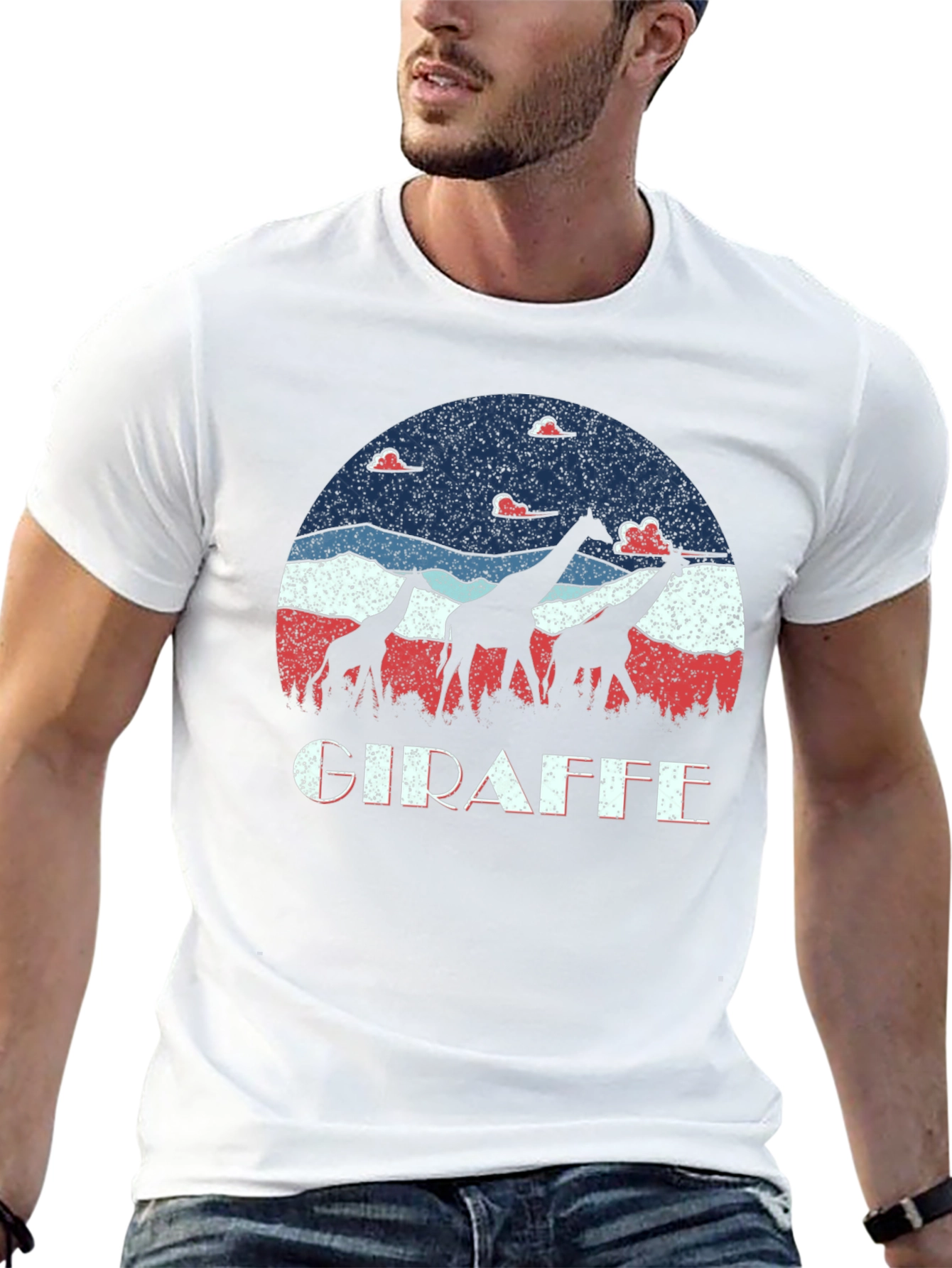 Giraffe Silhouette Graphic Tee