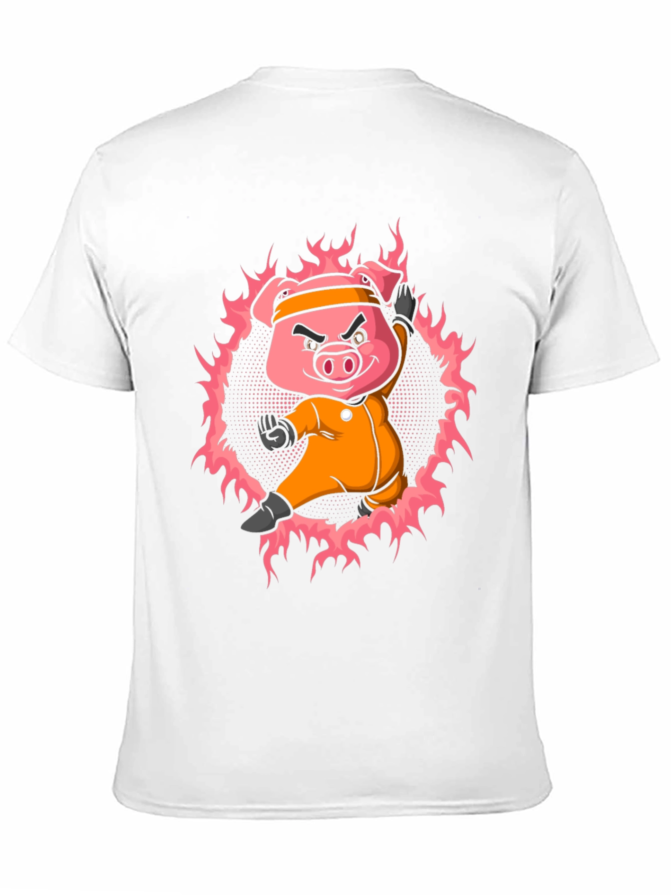 Karate Pig T-Shirt - Black Cotton Tee