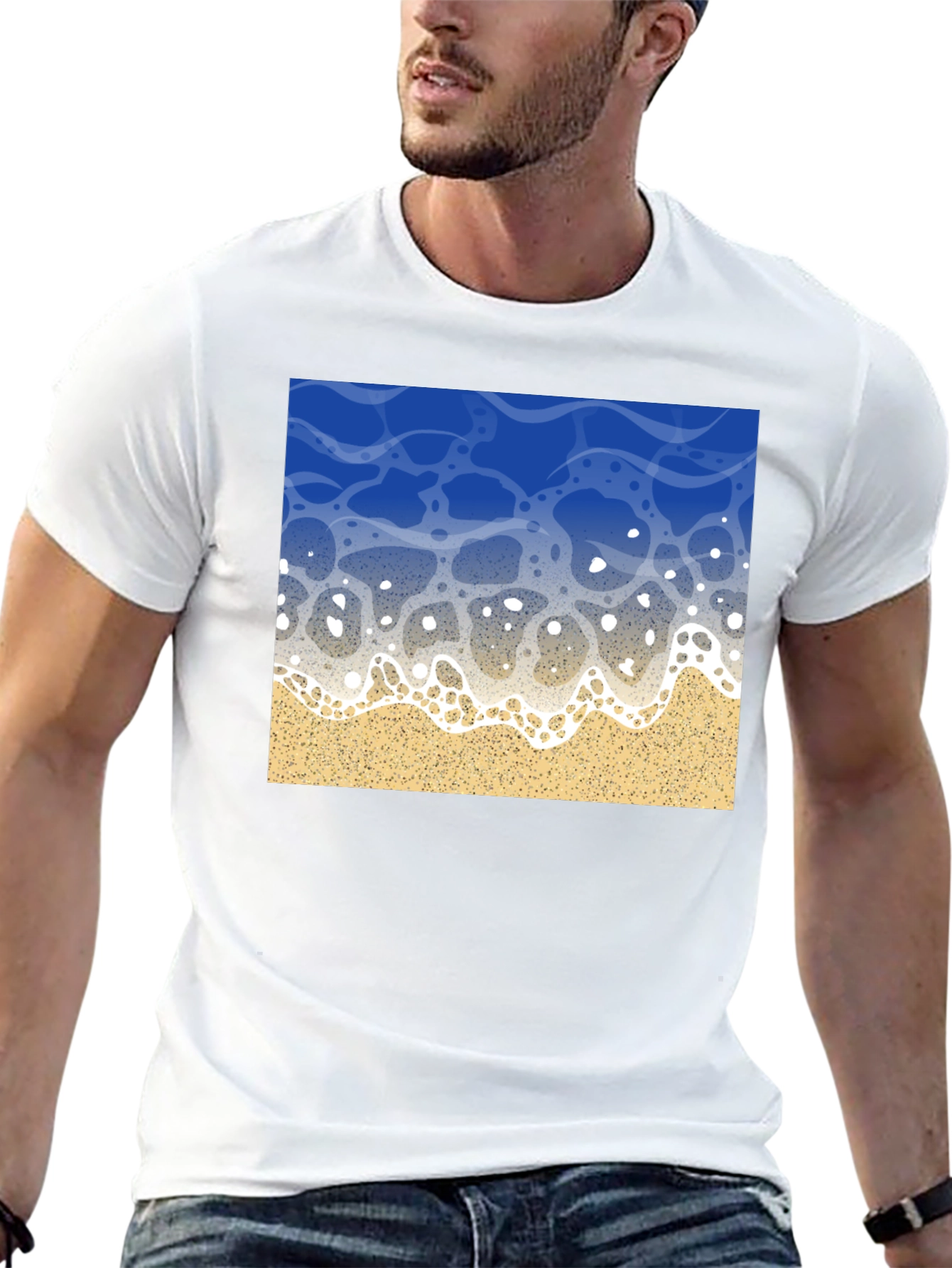 Ocean Wave Graphic Tee - Beach Vibes