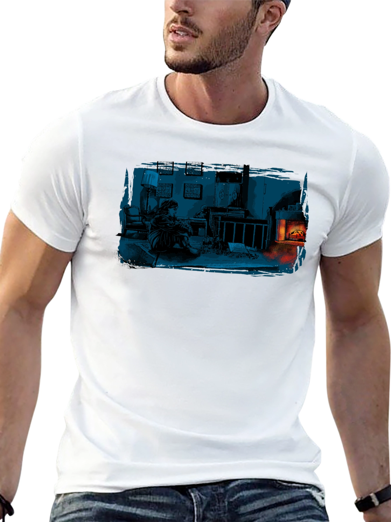 Cozy Fireplace Graphic Tee