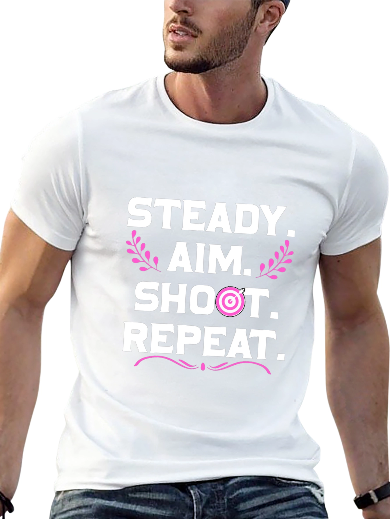 Steady Aim Shoot Repeat Graphic Tee