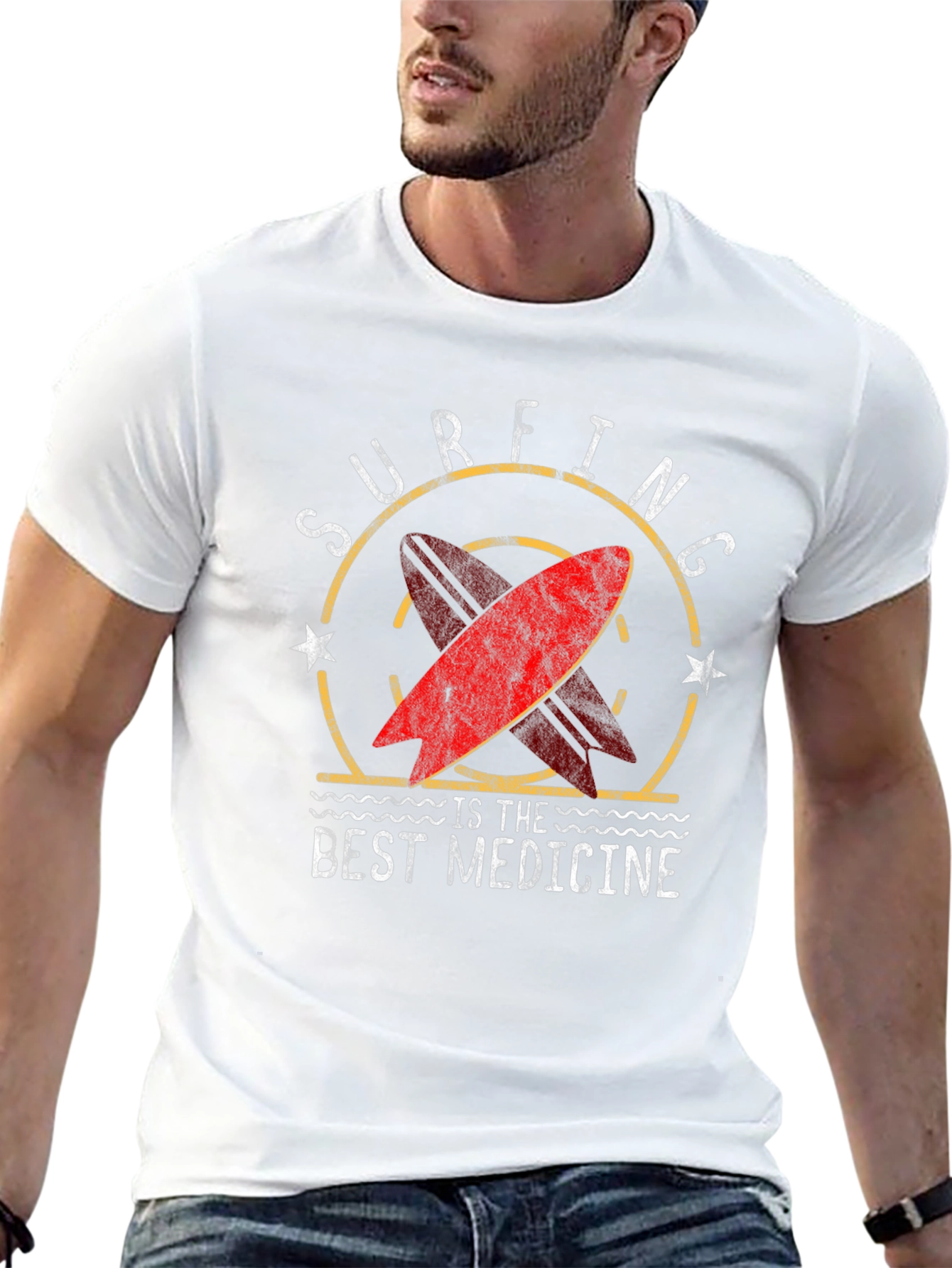 Surfing is the Best Medicine Graphic T-Shirt
