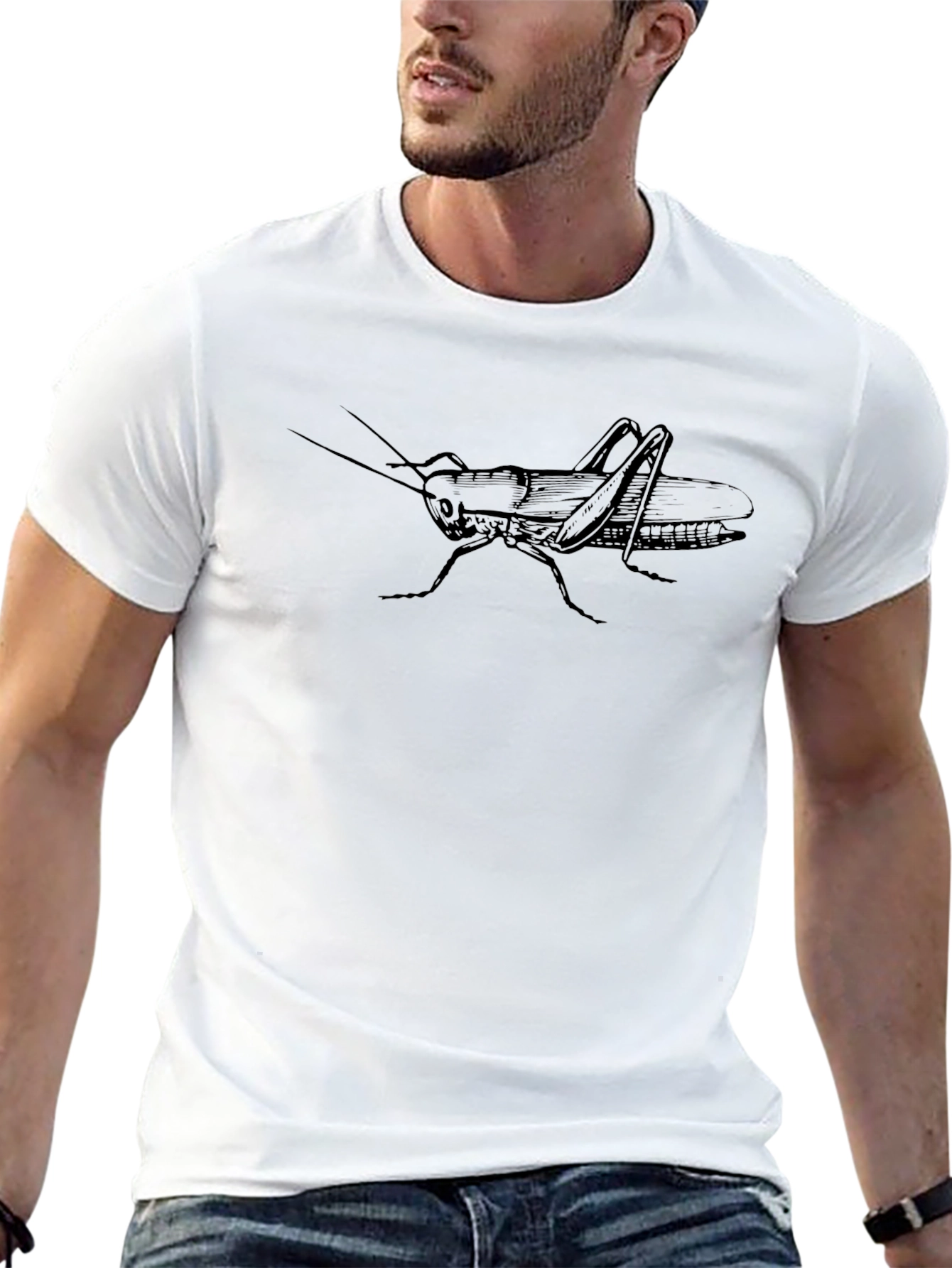 Grasshopper Graphic Black T-Shirt