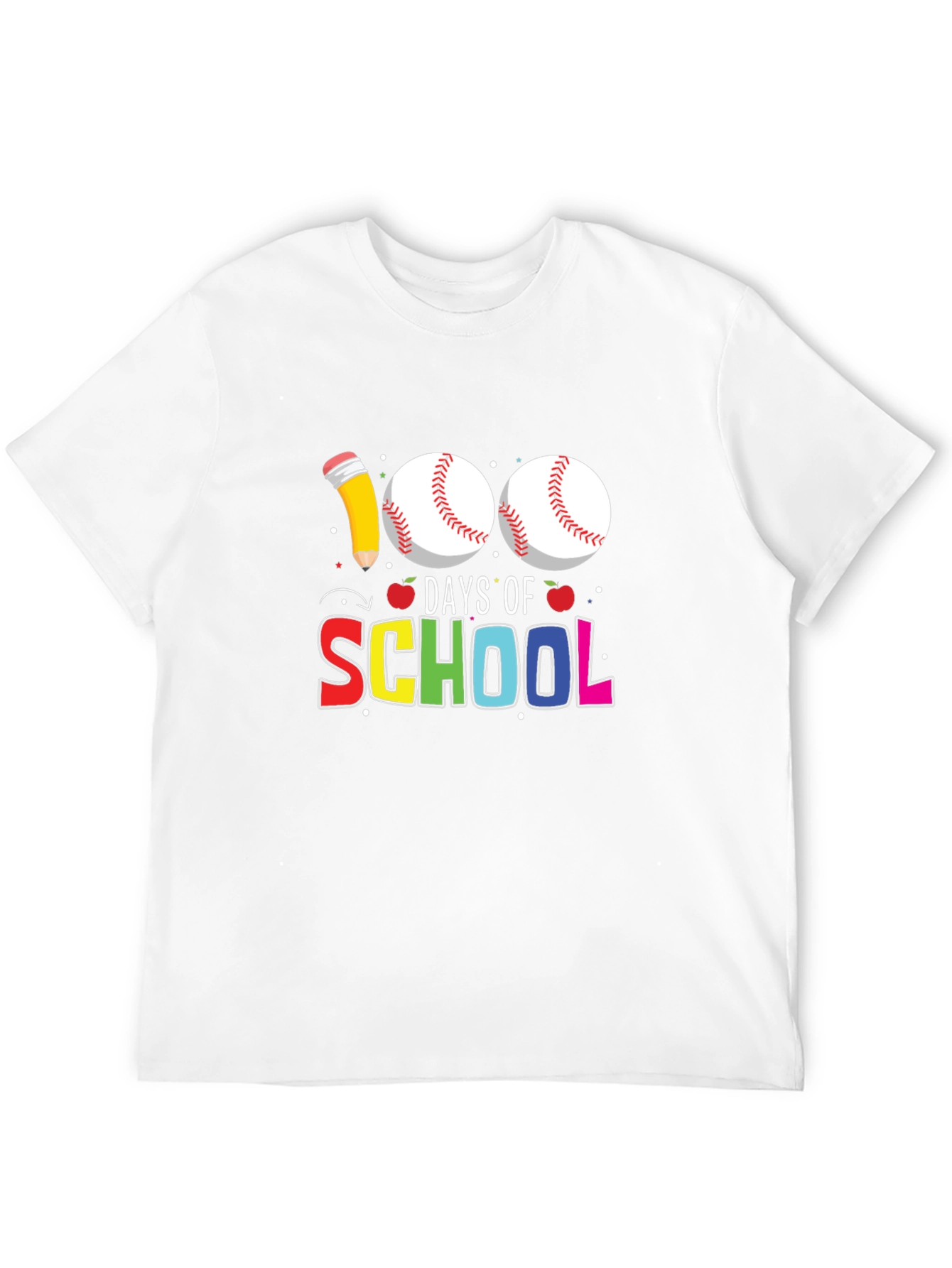 100 Days of School Baseball T-Shirt